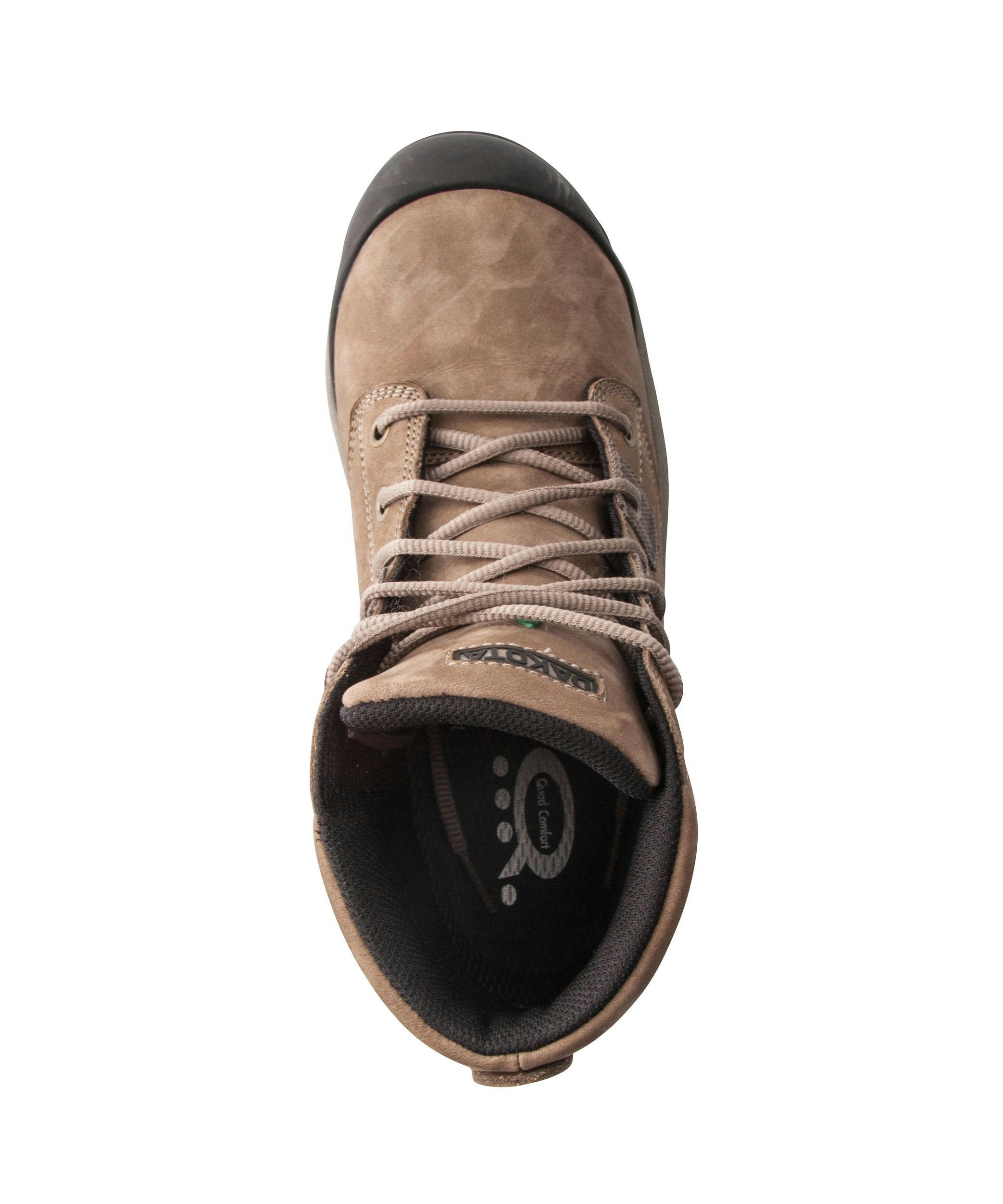 Dakota WorkPro Series Women's Quad-Lite Aluminium Toe Steel Plate Nubuck Leather Work Boots - Taupe