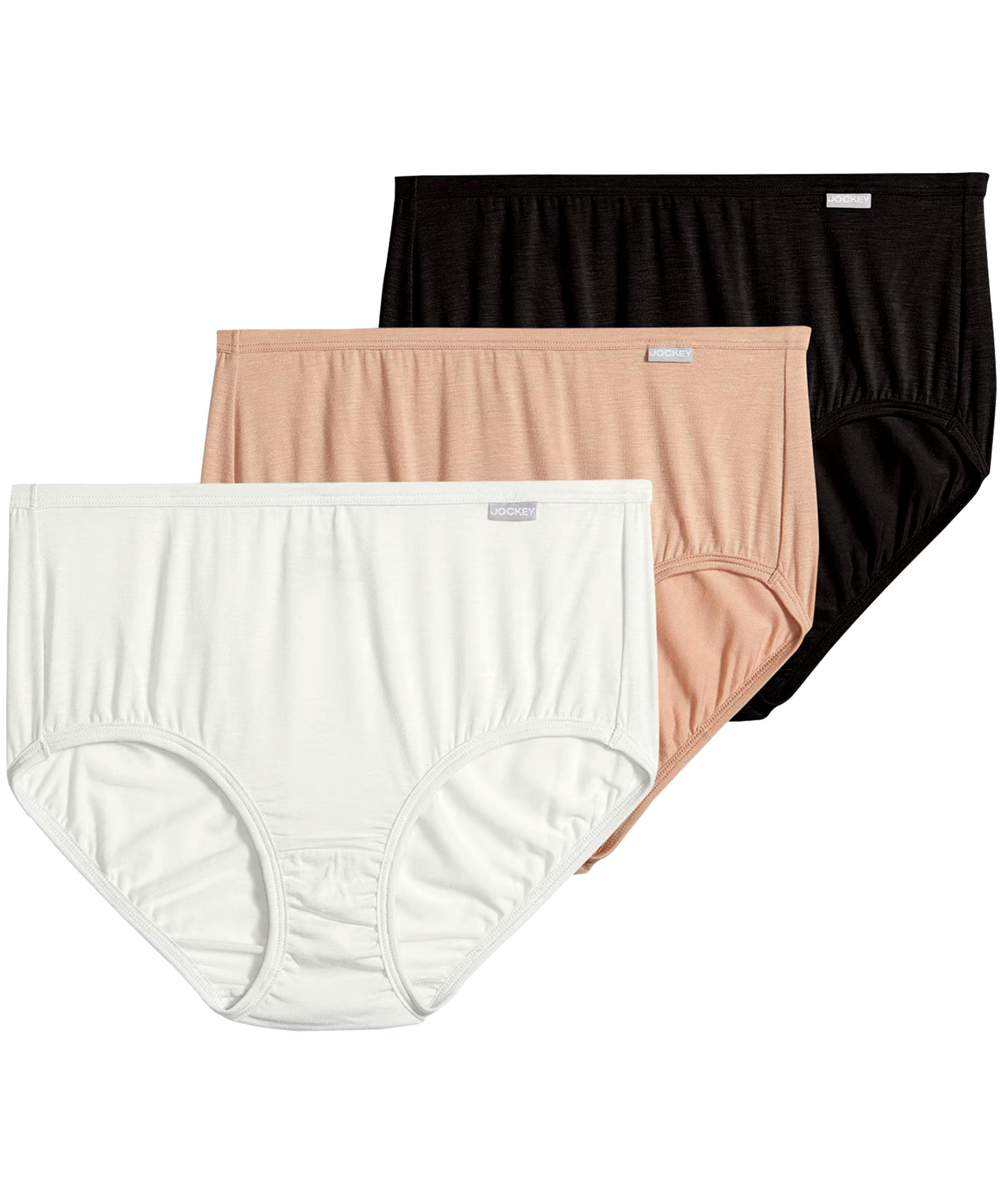Jockey Women's 3 Pack Elance Supersoft Brief Underwear