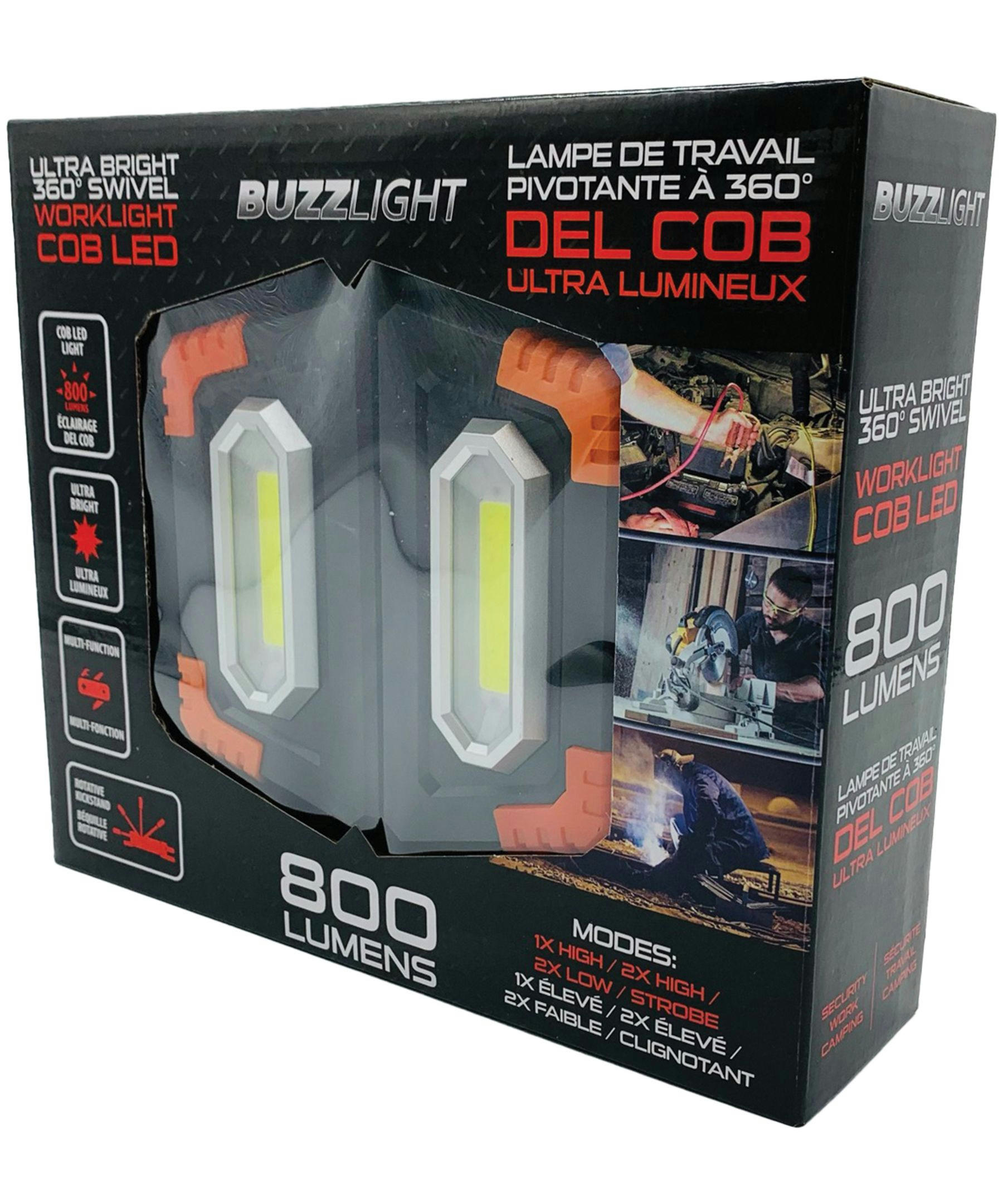 Buzzlight COB LED 800 Lumens 360 Swival Worklight- Red