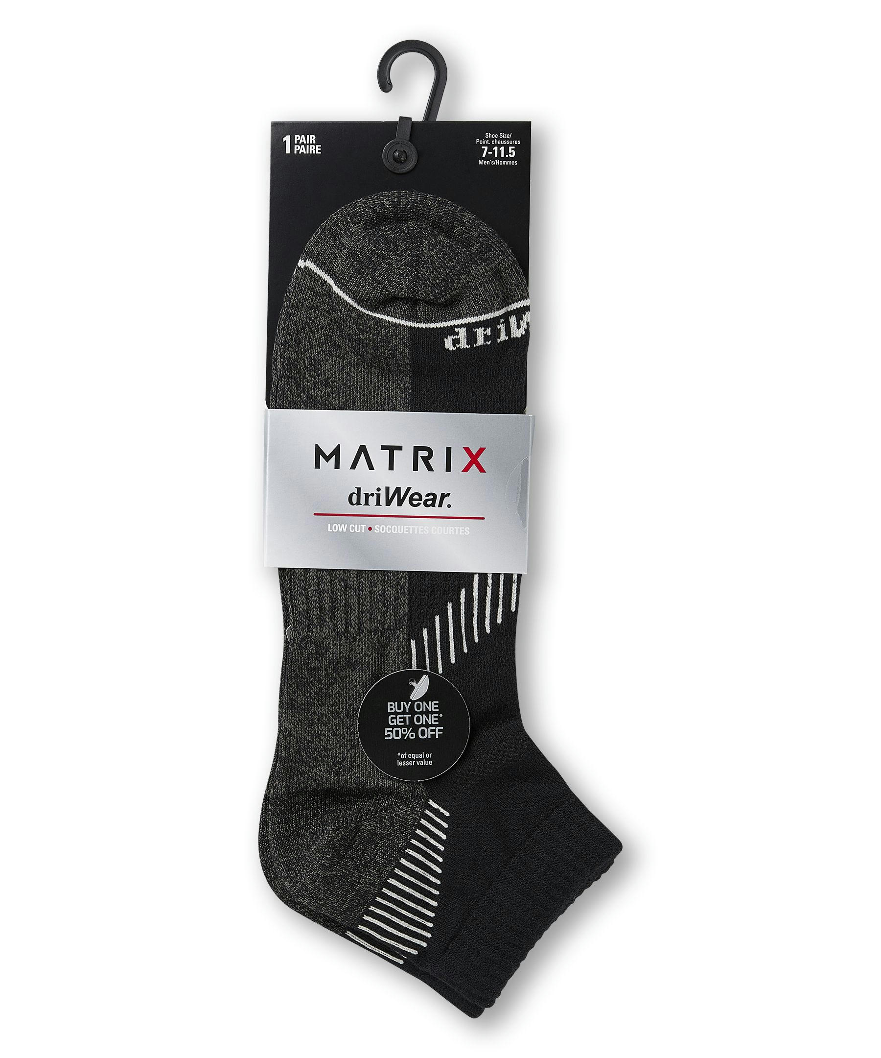Matrix Men's Driwear Low Cut Thin Sport Socks