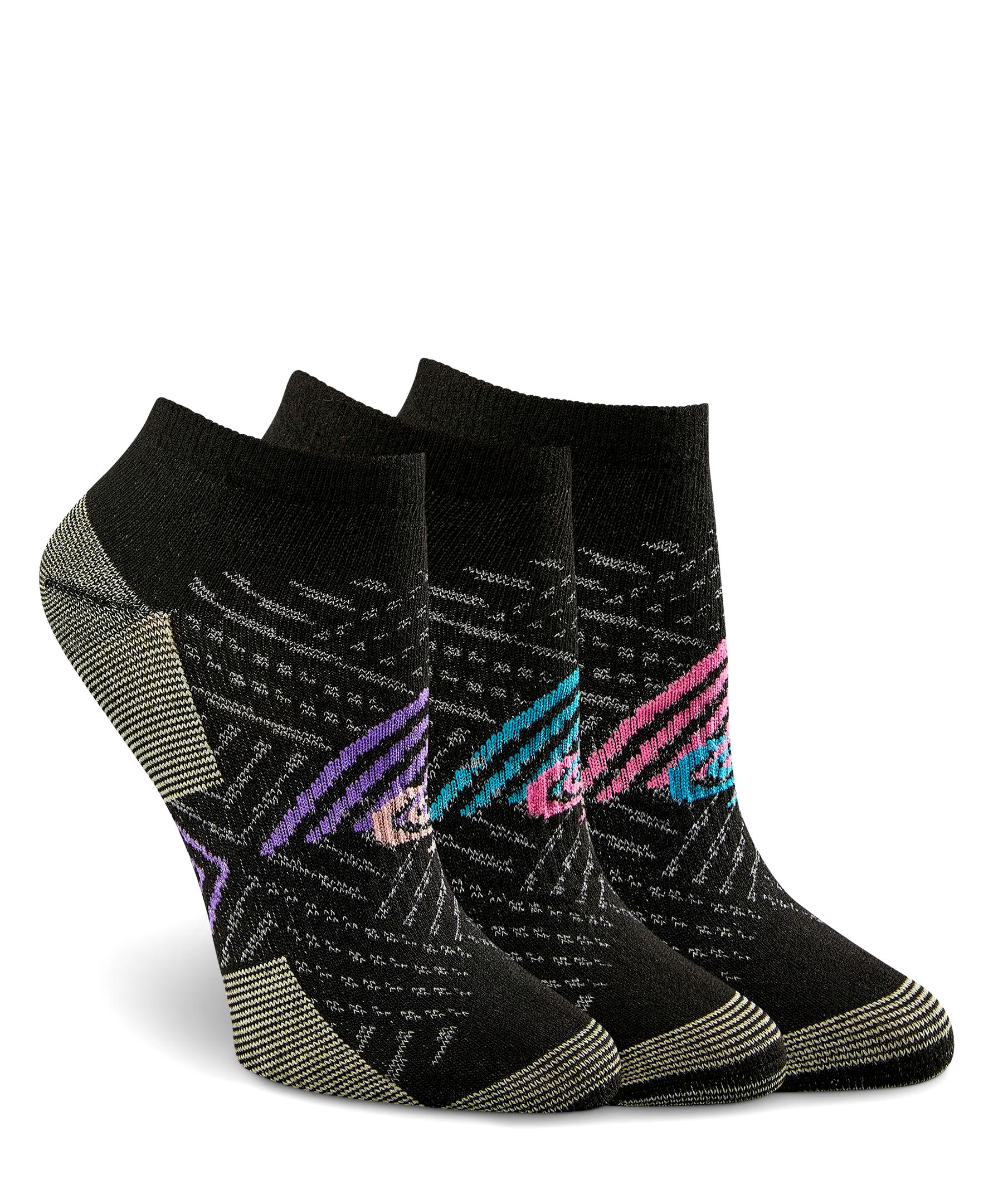 Copper Sole Women's 3 Pack Extreme Atheltic Low CutSock