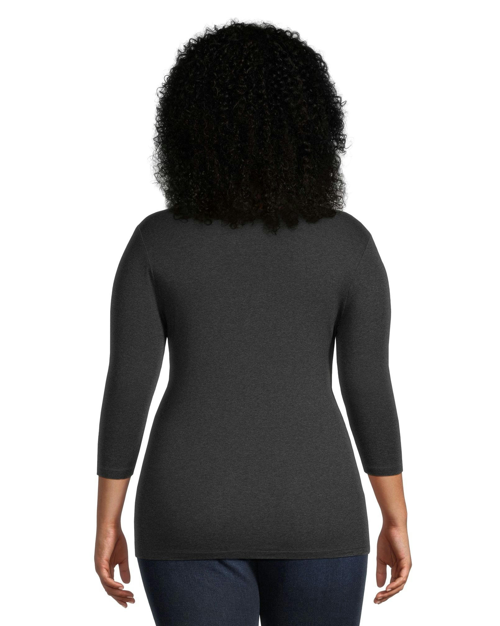 Denver Hayes Fitted 3/4 Length Sleeves Y Neck T Shirt