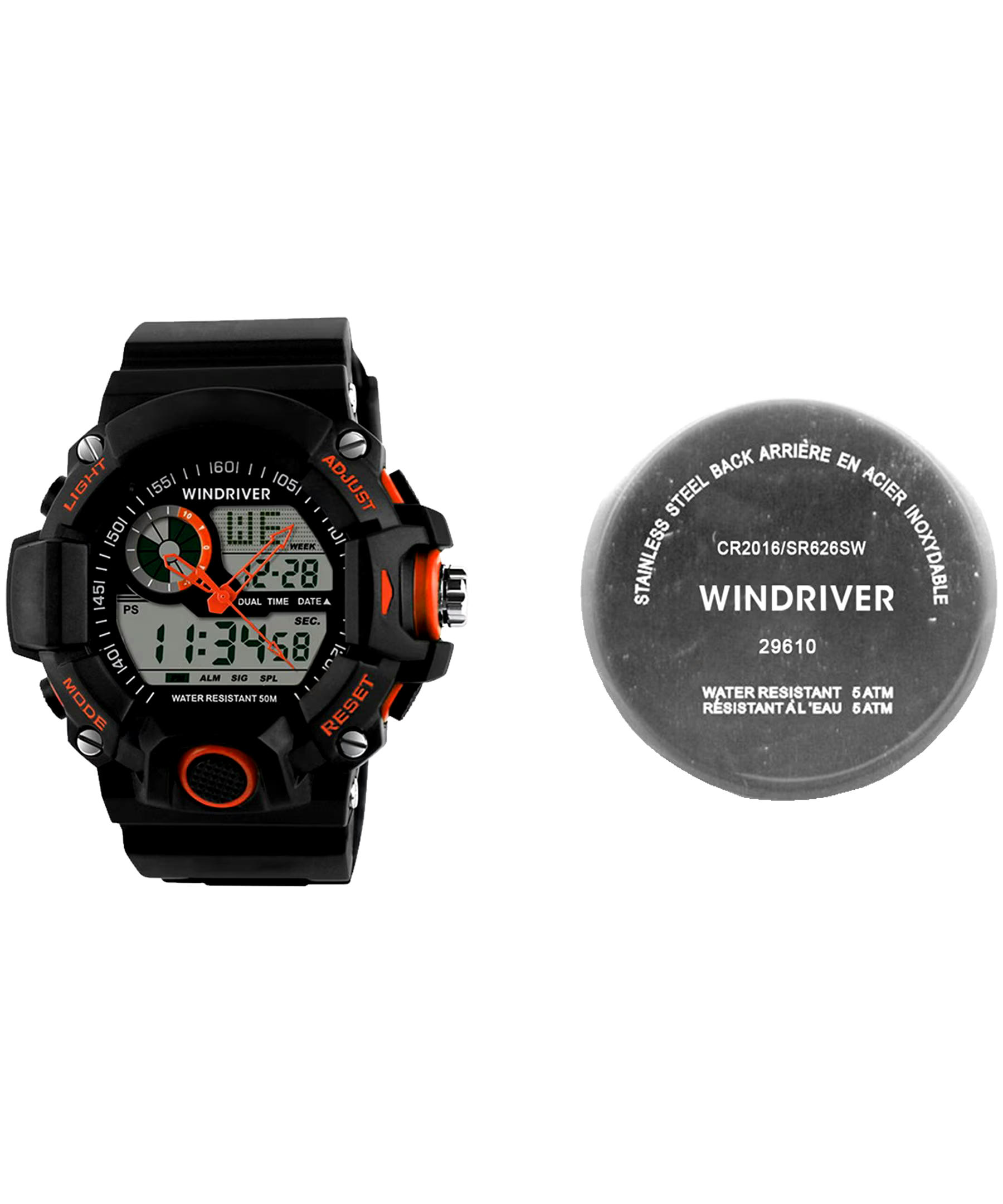WindRiver Analogue Digital Water Resistant Watch