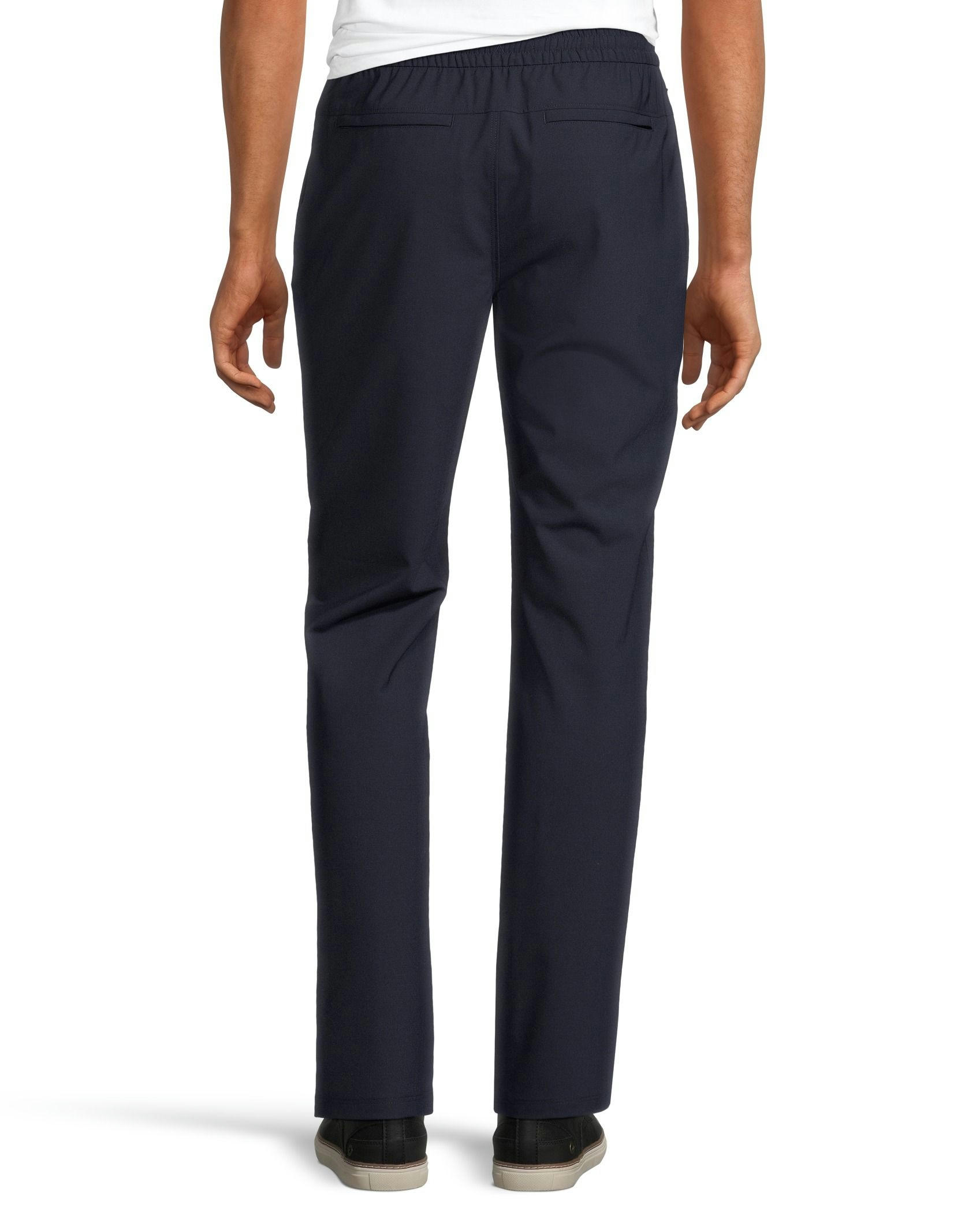 Denver Hayes Men's Athletic Fit Stretch Waist Wool Pull-On Hybrid Pants