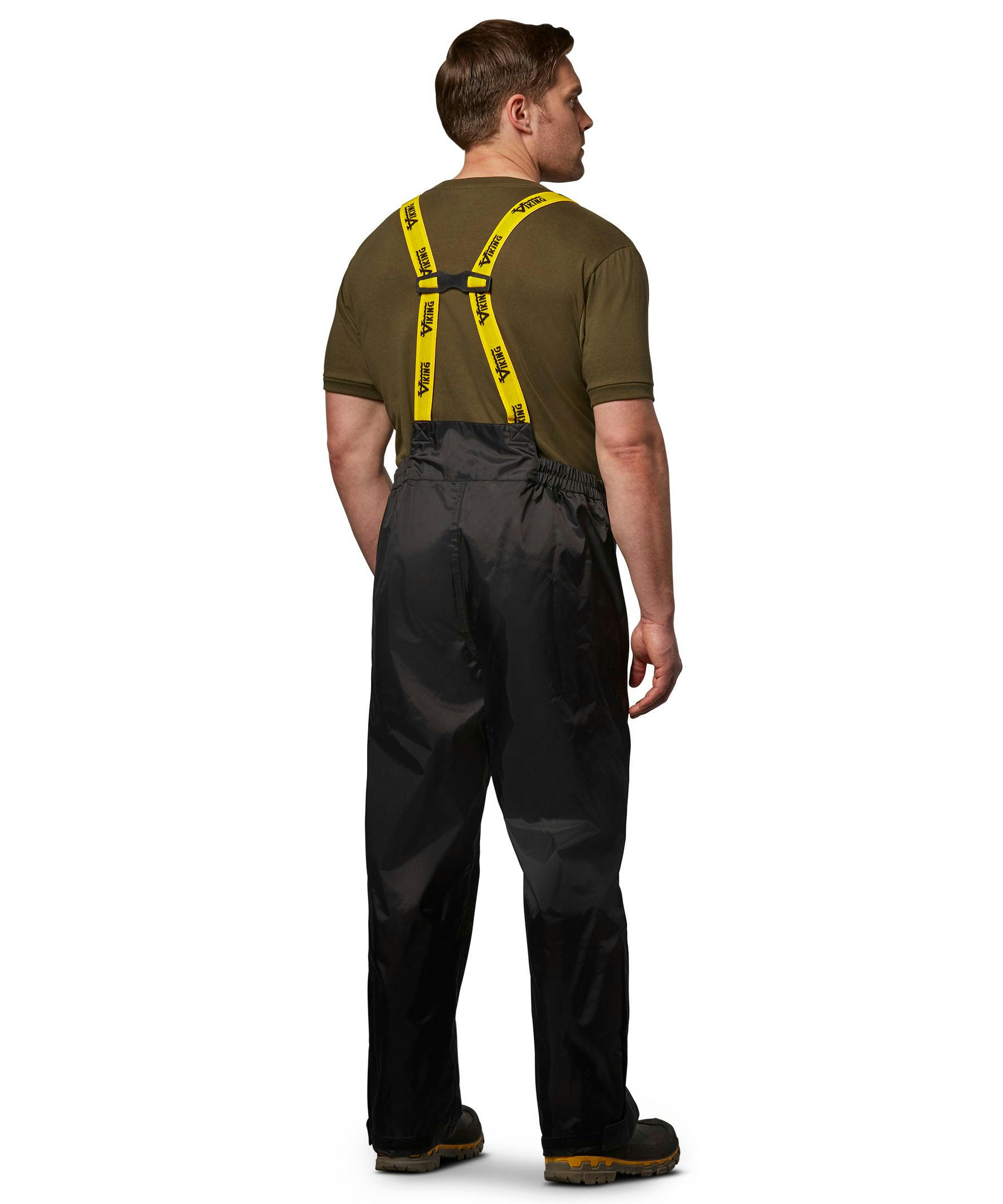 Viking Men's 420D Black Journeyman Rip Stop Bib Pants