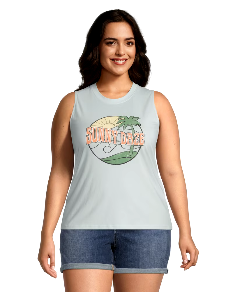 FarWest Women's Graphic Crewneck Tank