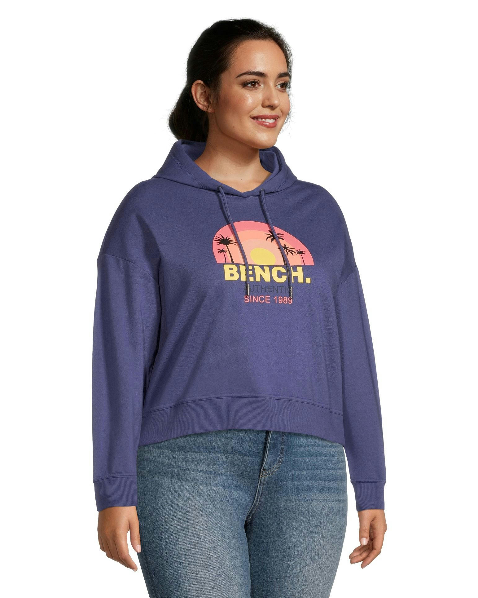 Bench Women's French Terry Cropped Hoodie Sweatshirt