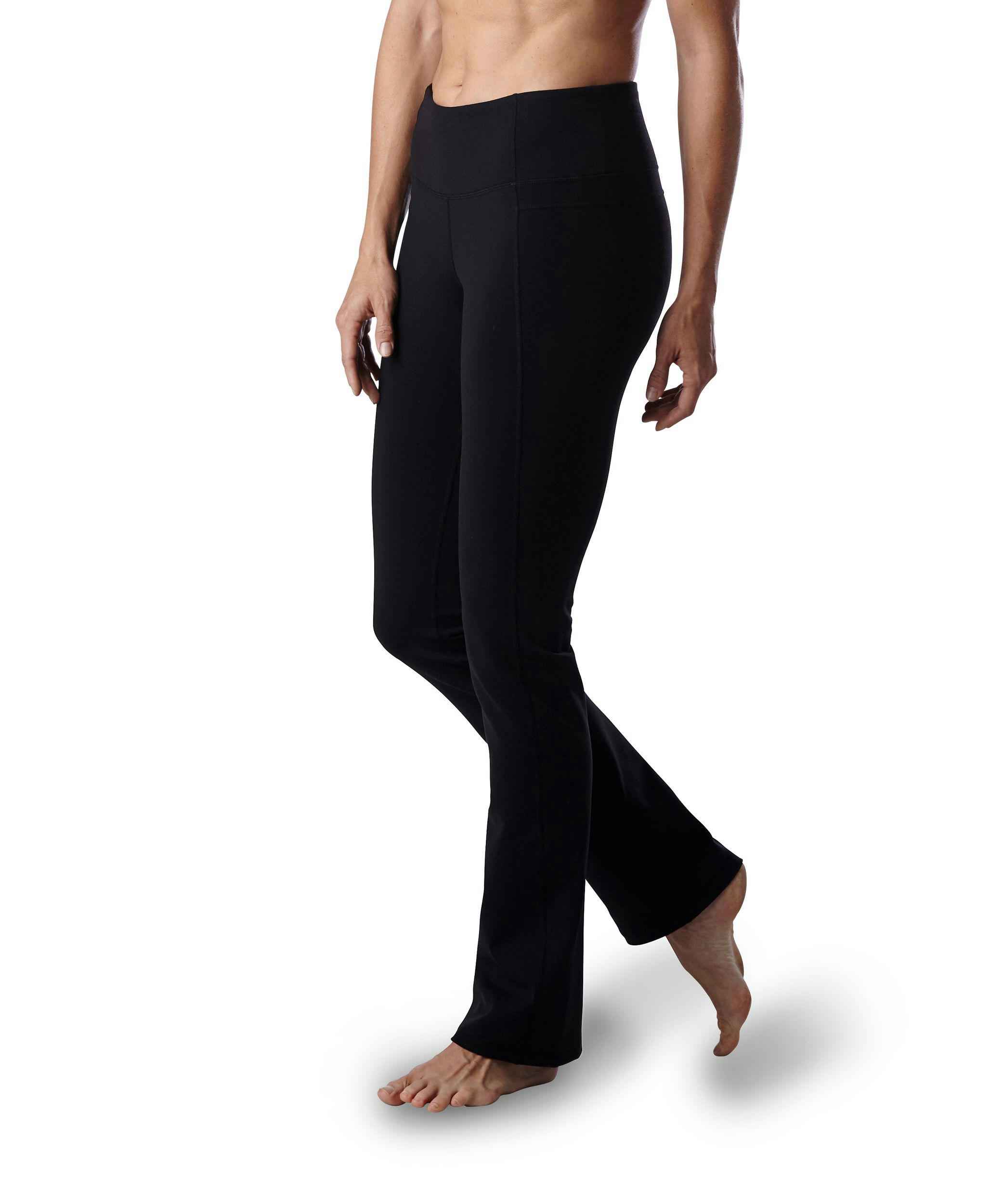 Shambhala Women's Mid Rise Live-In Shape Tummy Slimming Straight Leg Pants
