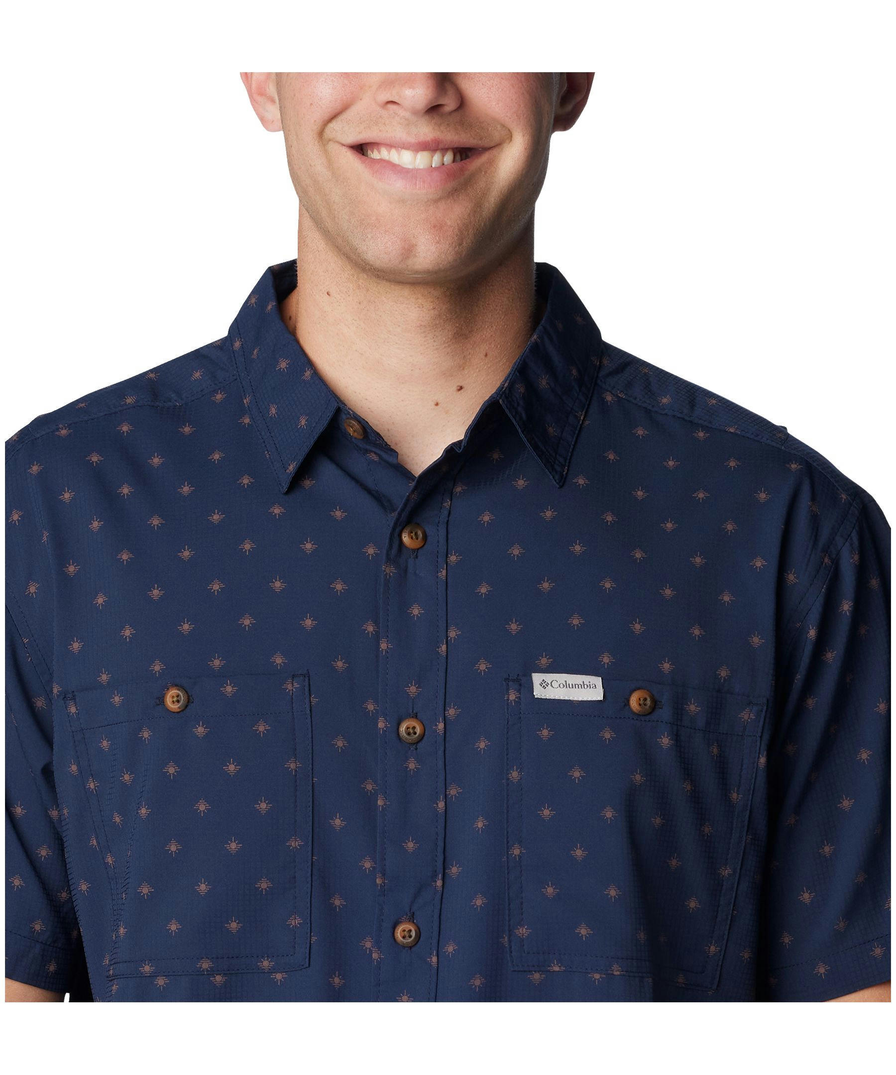 Columbia Men's Omni-Shade™ Printed Short Sleeve Utilizer Shirt