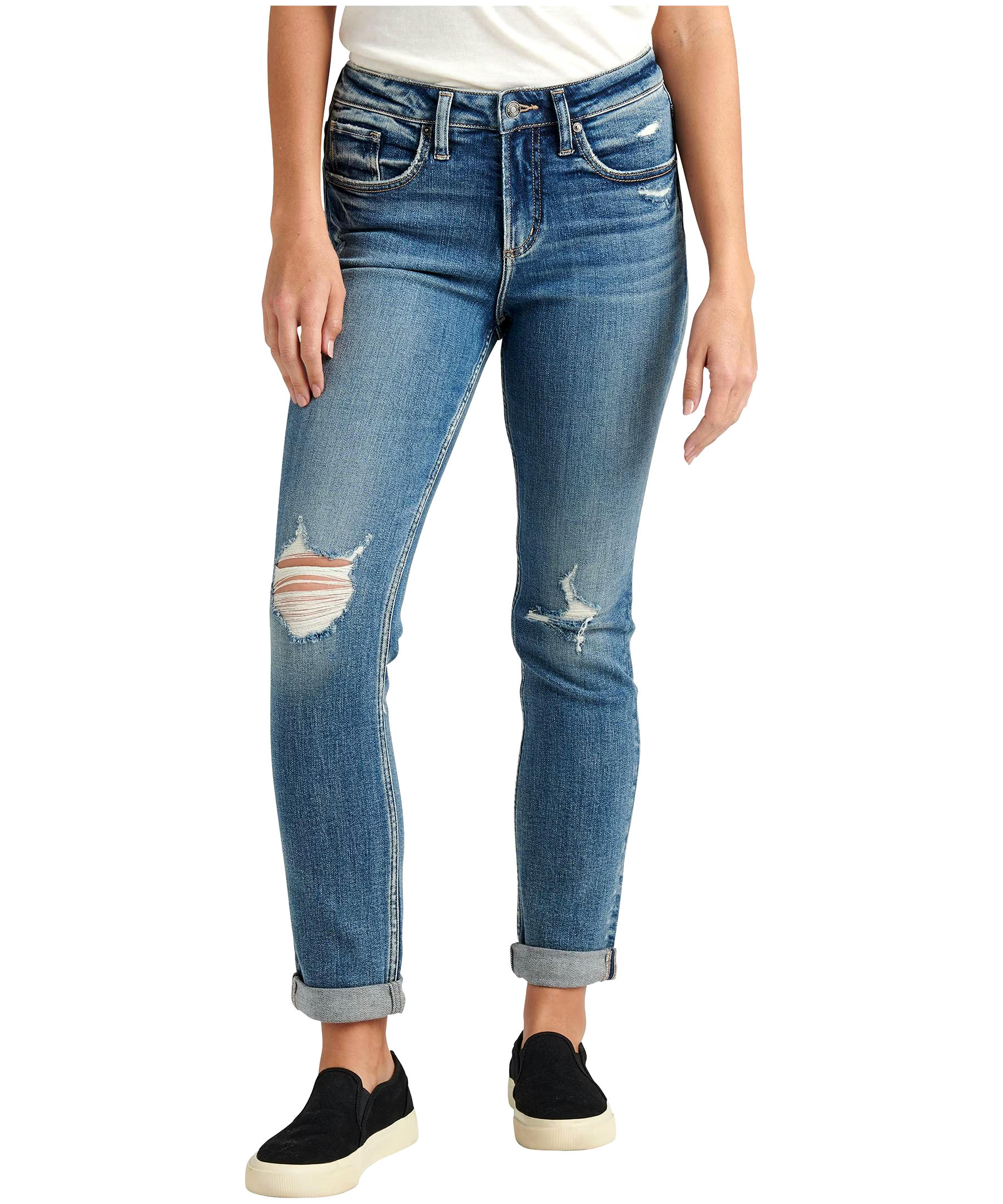 Silver Women's Beau Mid Rise Slim Leg Jeans