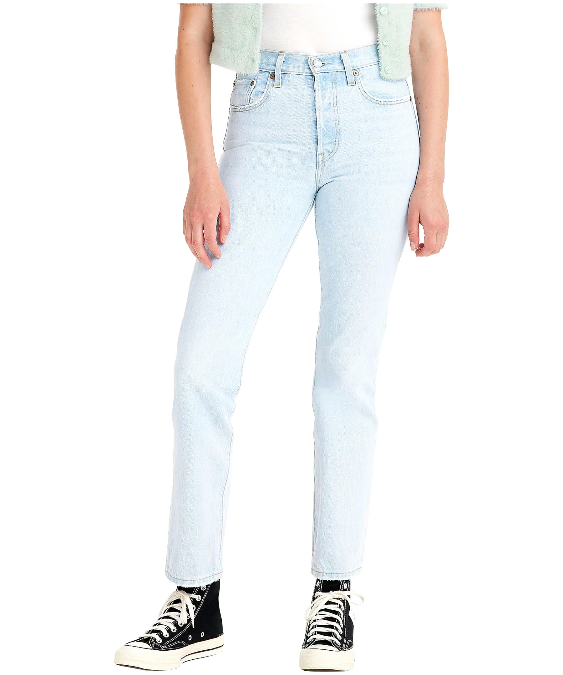 Levi's Women's 501 High Rise Straight Leg Jeans - Light Indigo