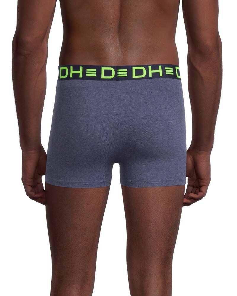 Denver Hayes Men's 2 Pack Fashion Side X Side Cotton Stretch Trunk Briefs with Elastic Waistband