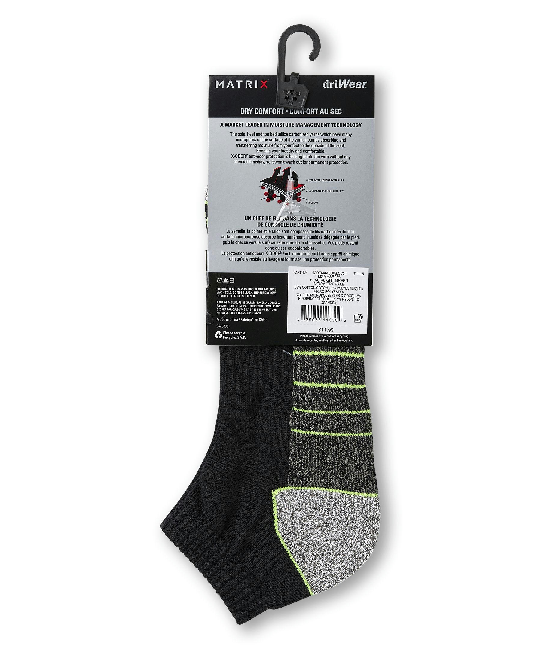 Matrix Men's Driwear Low Cut Cushion Sport Socks
