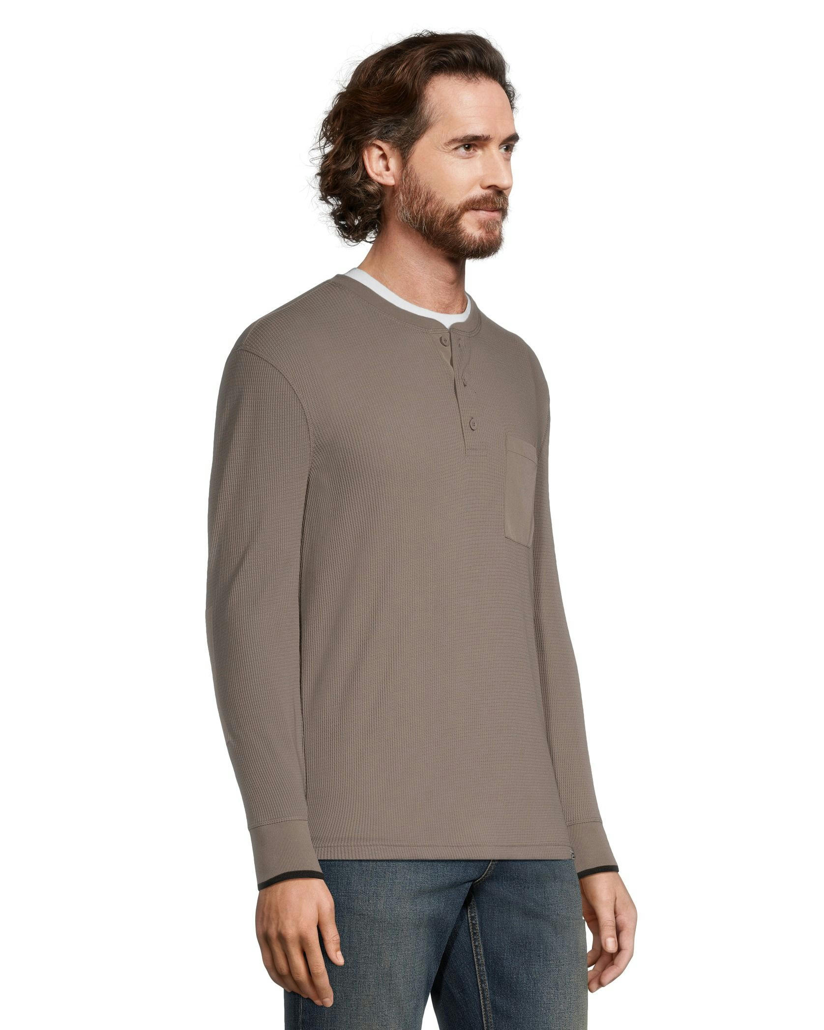 Helly Hansen Men's Long Sleeve Waffle Knit Henley Shirt