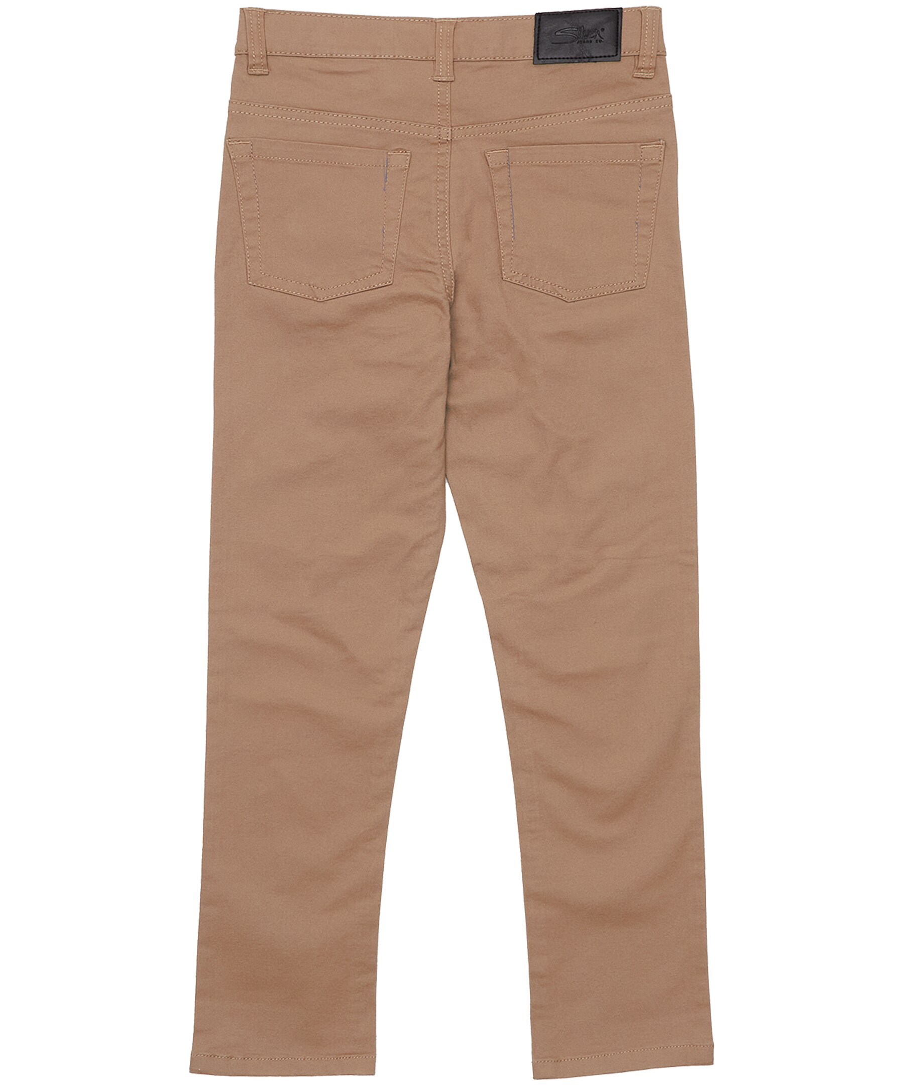 Silver Youth Boys' Straight Skinny Fit Twill Chino Pants - Khaki