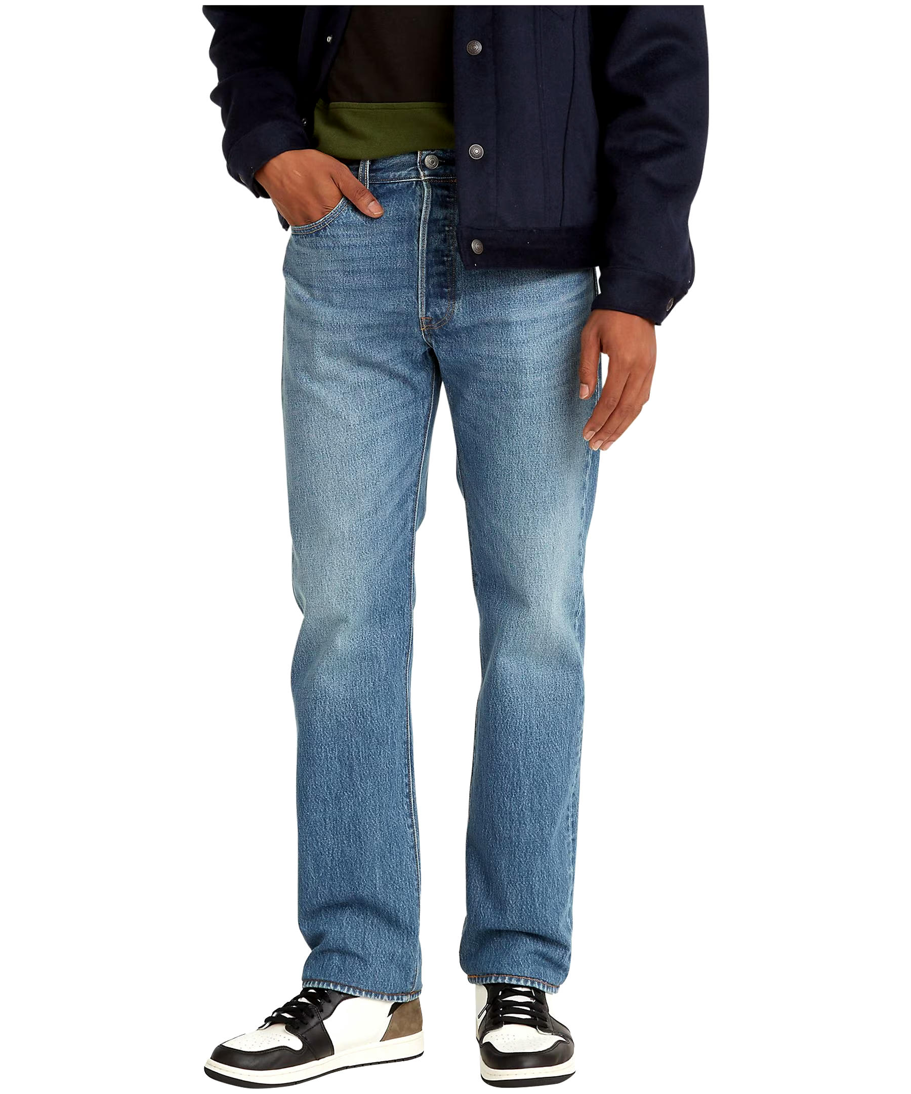Levi's Men's 501 Original Mid Rise Straight Fit Jeans