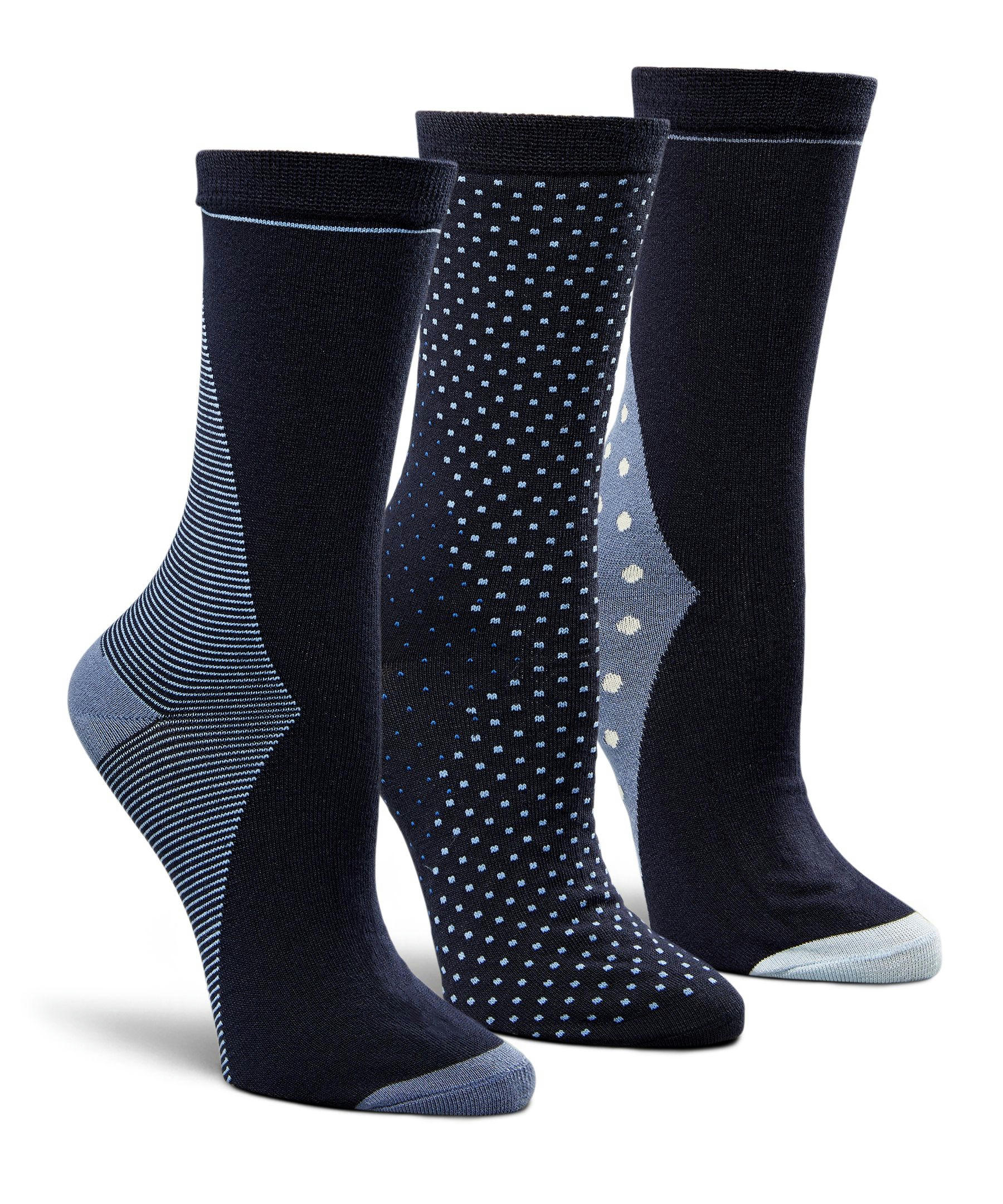 Denver Hayes Women's 3 Pack Bamboo Crew Socks