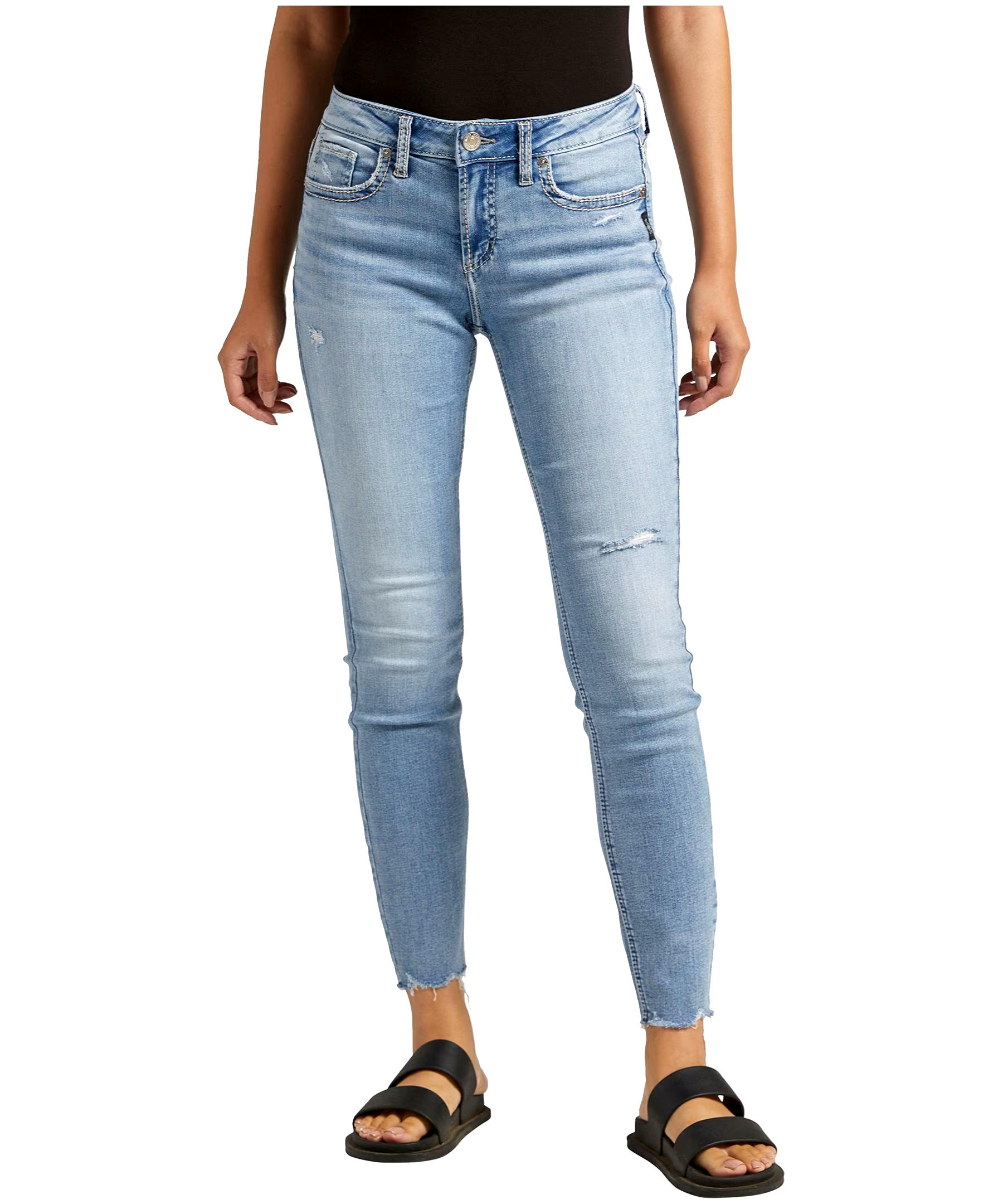 Silver Women's Elyse Mid Rise Skinny Jeans