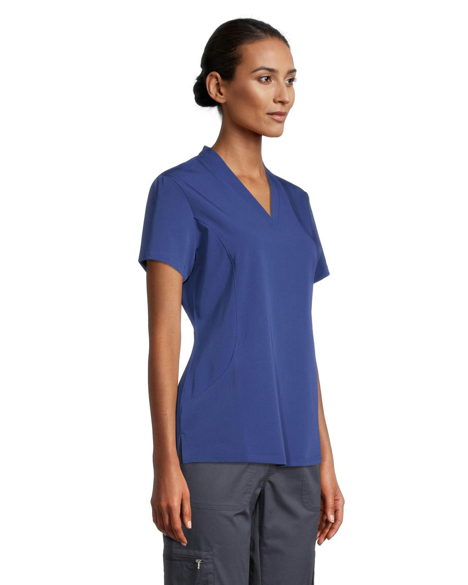 HEALTH PRO Women's Contour Side Scrub Top