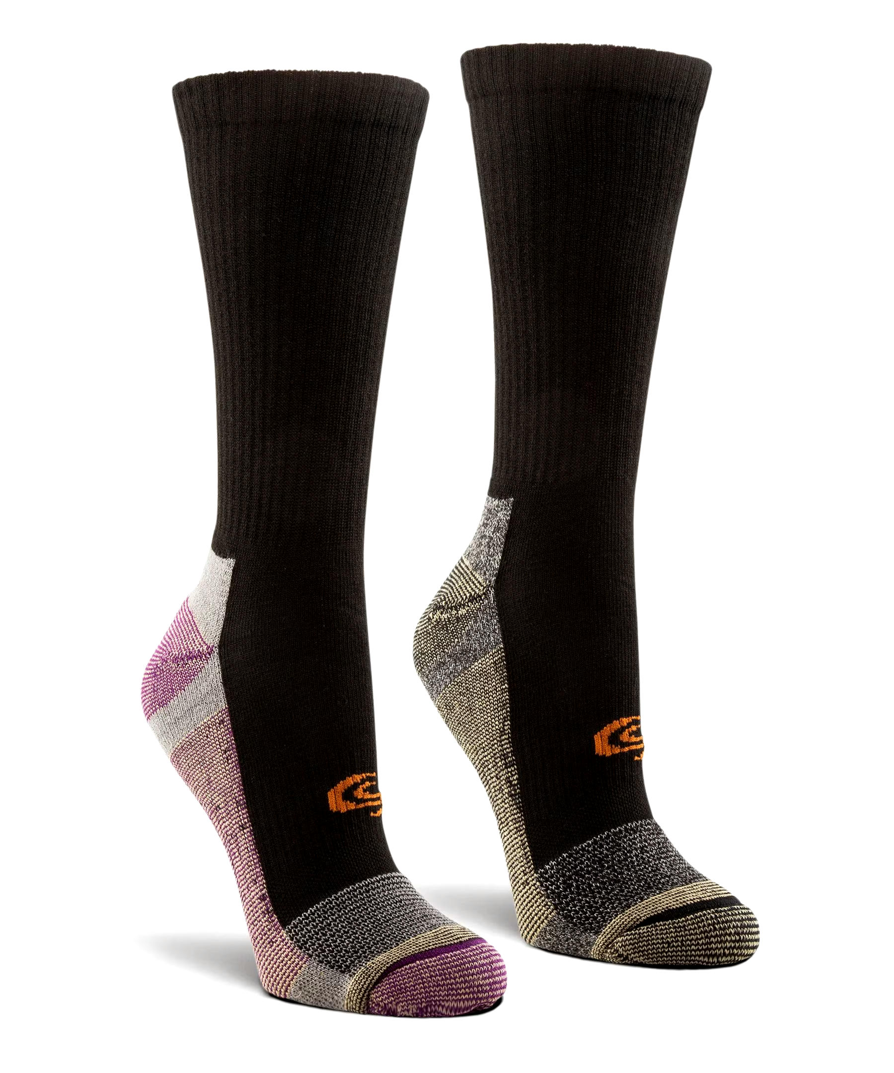 Copper Sole Women's 2 Pack Steel Toe Moisture Guard Work Socks