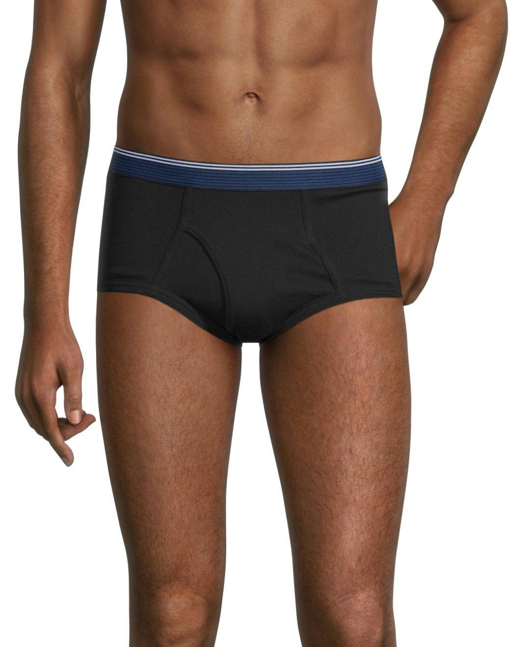 Denver Hayes Men's 3 Pack Cotton Basic Briefs - Black