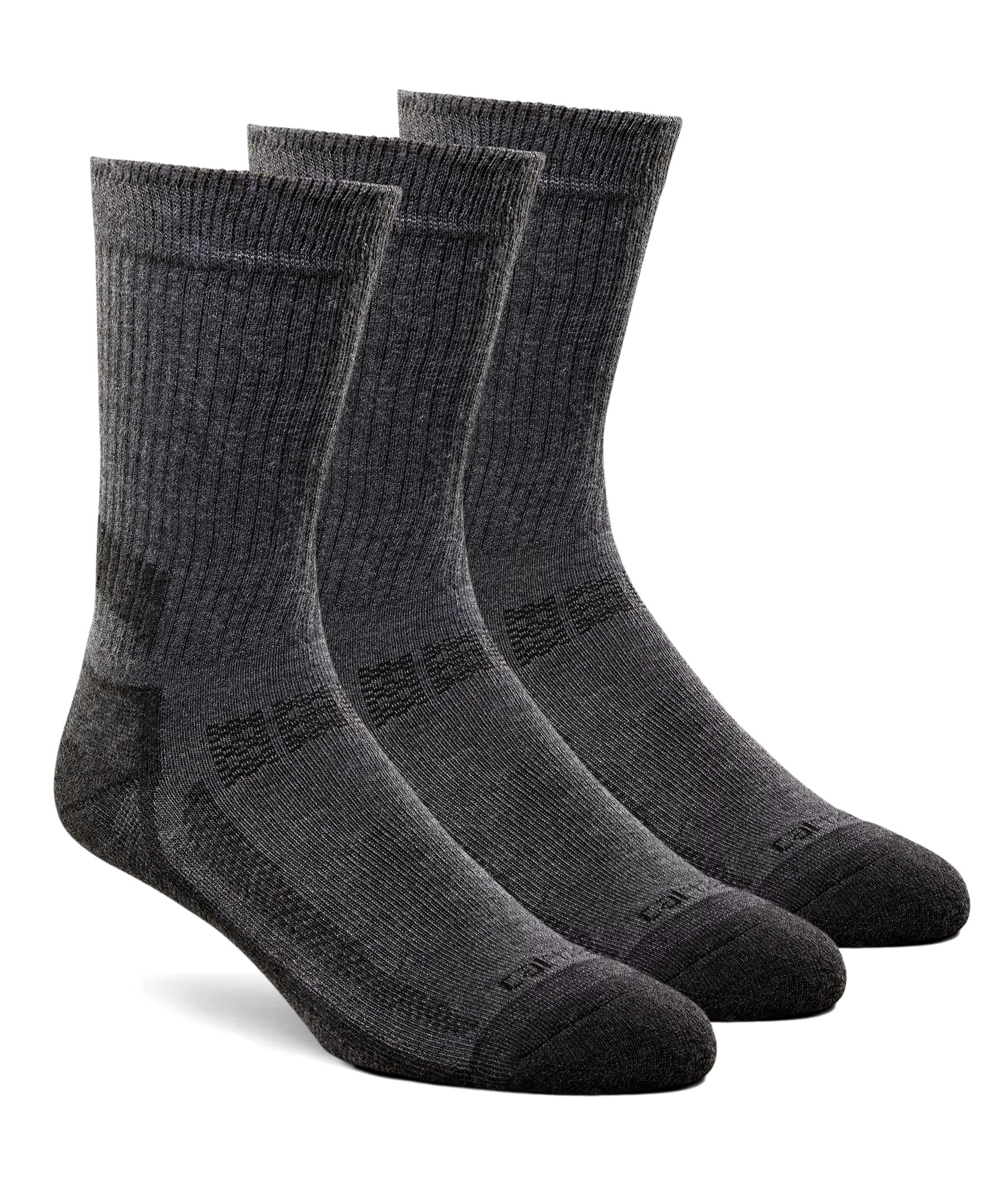 Carhartt Men's Force Midweight Crew Work Socks - 3-Pack