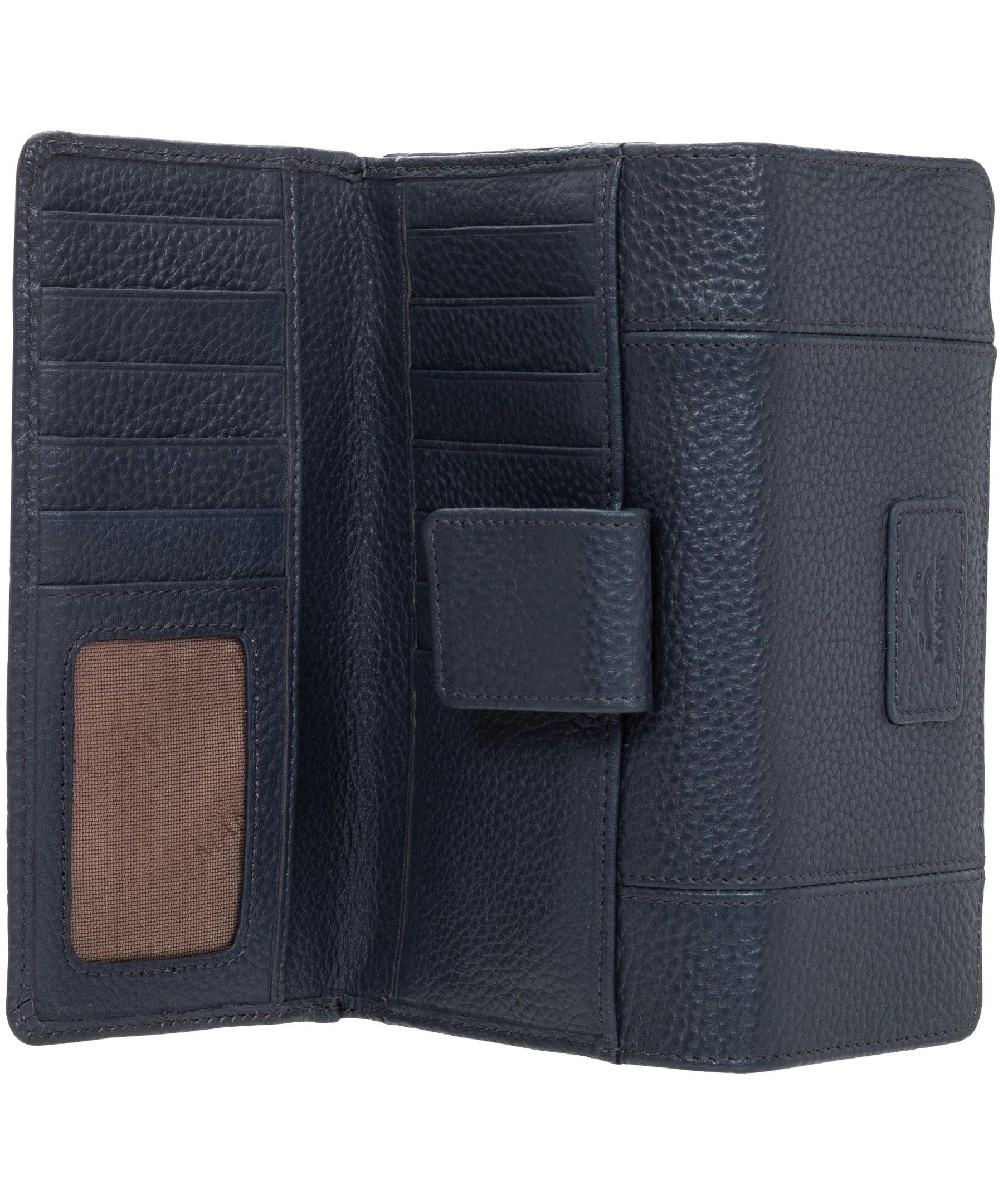 Mancini Leather Goods Women's Pebelled RFID Secure Medium Clutch Wallet