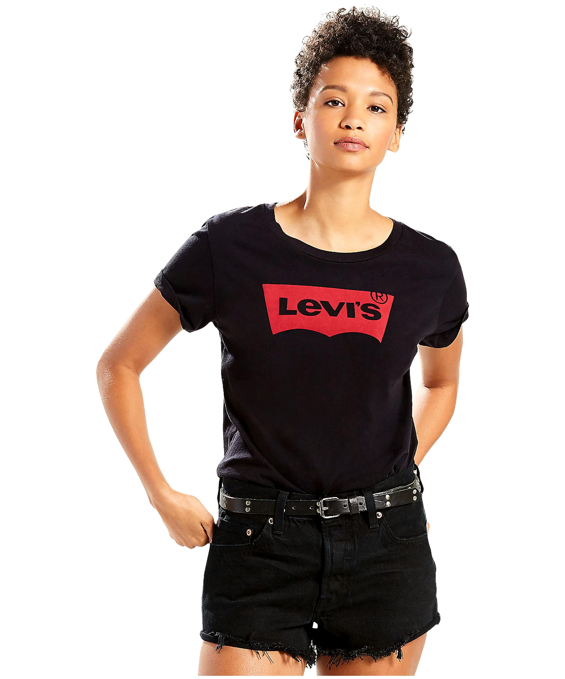 Levi's Women's Batwing Graphic The Perfect Tee T Shirt - Black