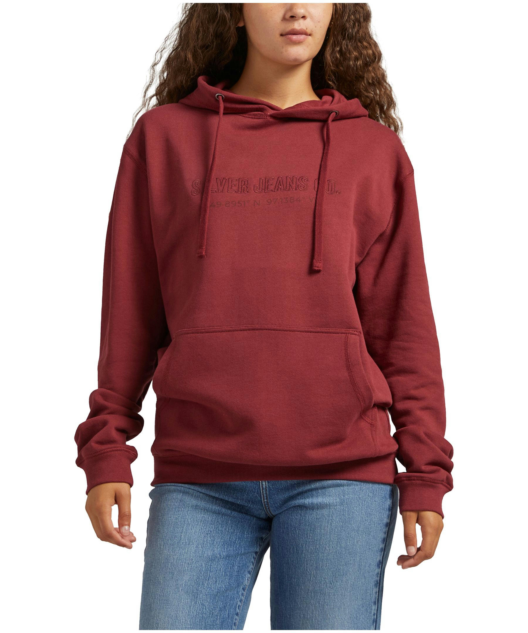 Silver Unisex Logo French Terry Hoodie Sweatershirt