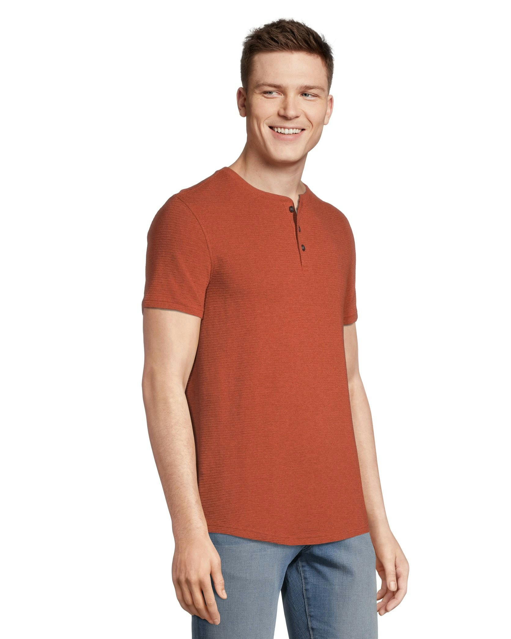 Men's Short Sleeve Modern Fit Ottoman Henley Shirt