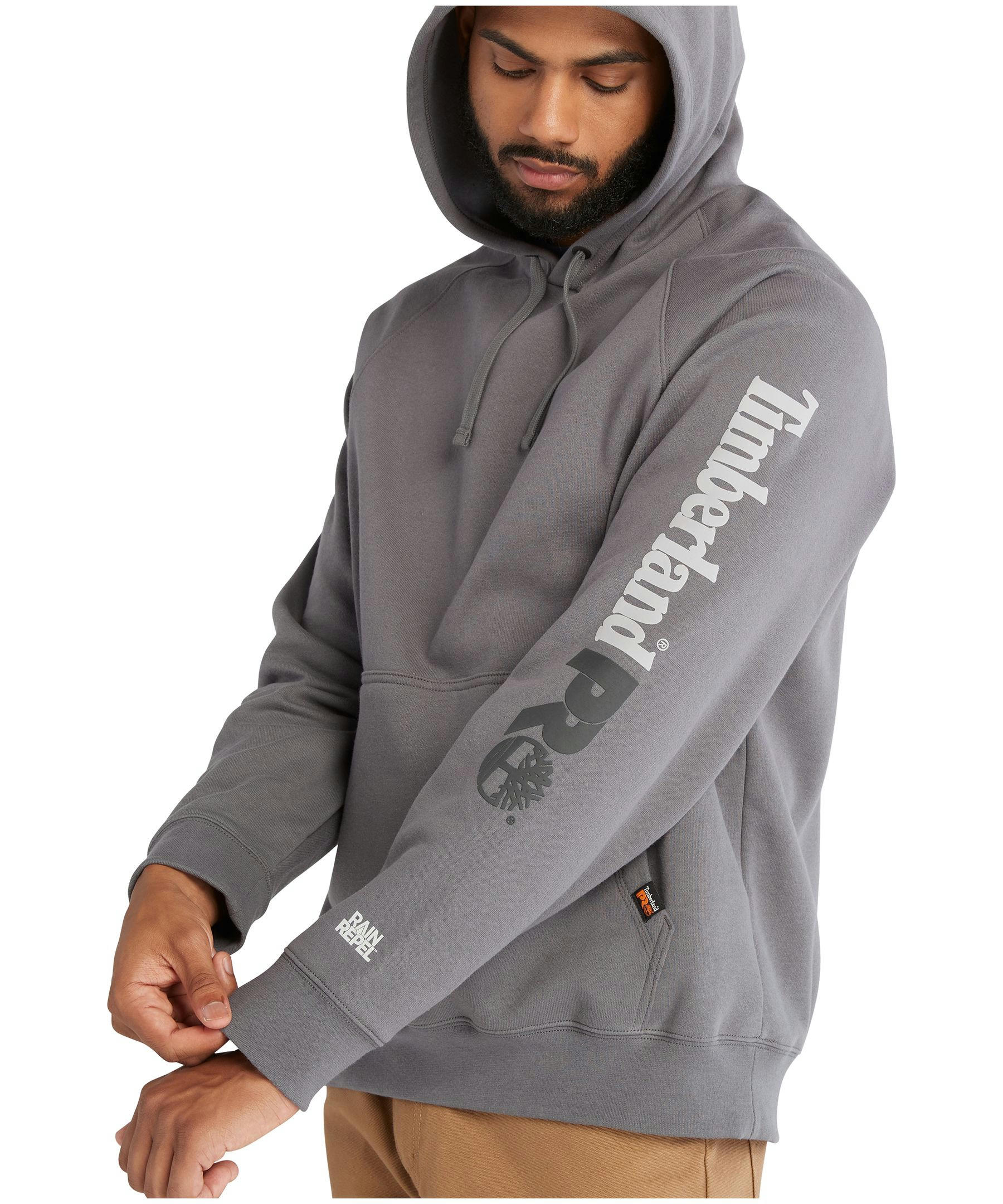Men's Hooded Honcho Sleeve Logo RainRepel Work Hoodie