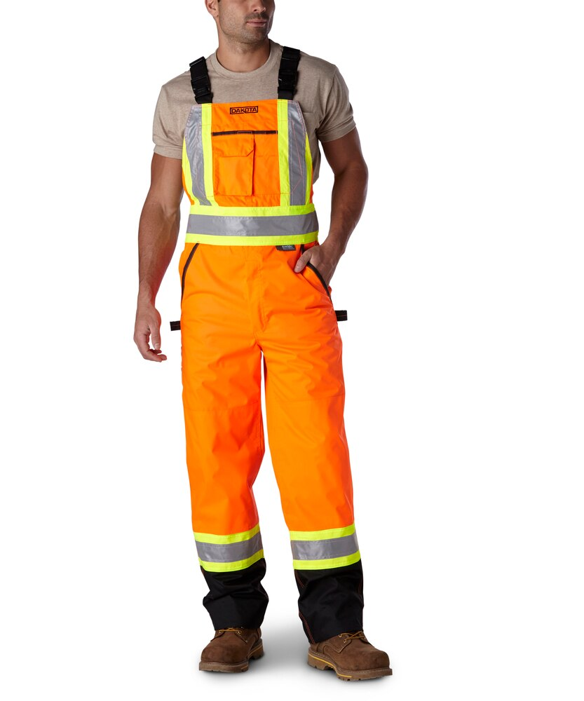 Dakota WorkPro Series Men's Hi Vis T-Max Insulated Water Repellent Bib Overalls