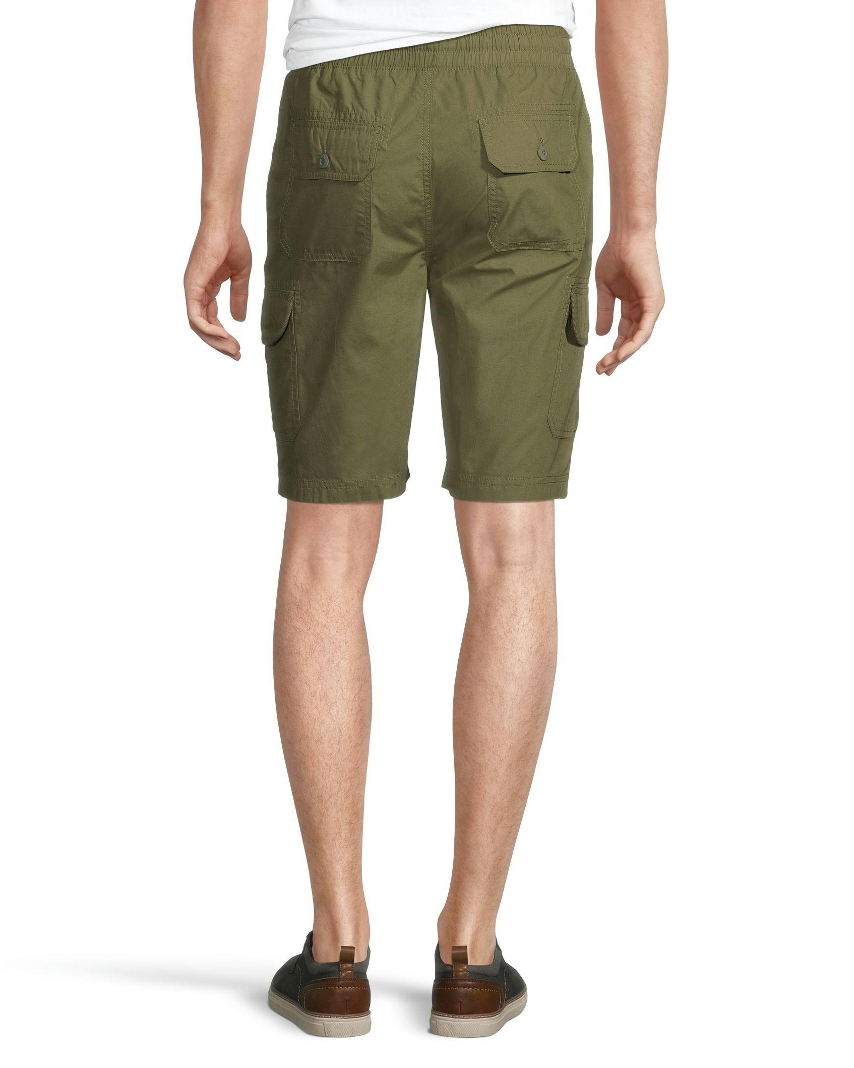 Civics Men's Mid Rise Relaxed Fit Cargo Cotton Shorts