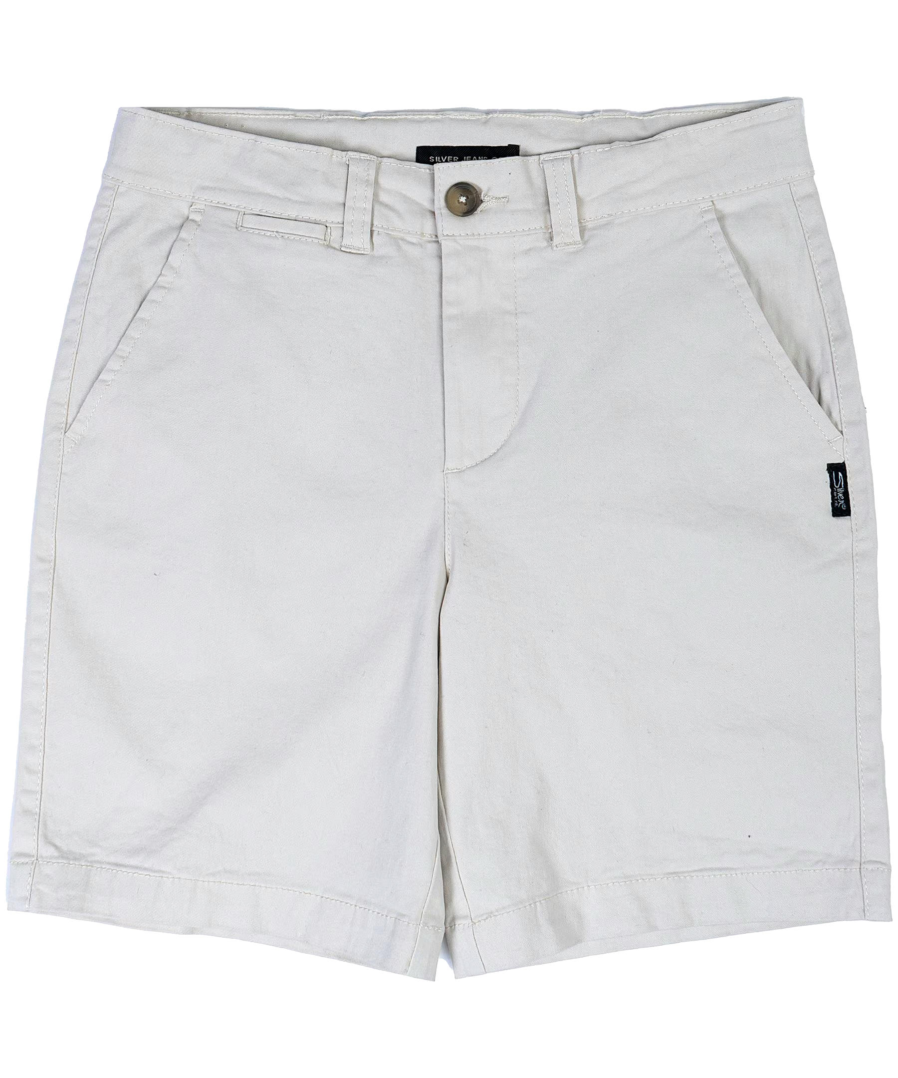 Silver Kids' B's Twill Shorts
