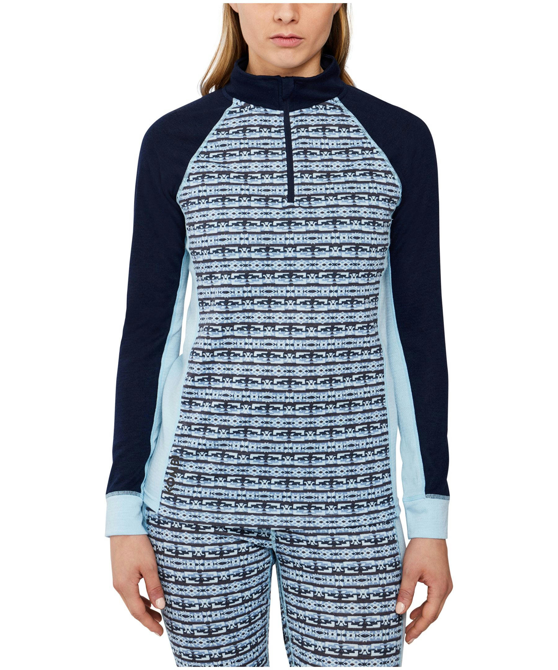 Kombi Women's Merino Blend Zip Baselayer Top