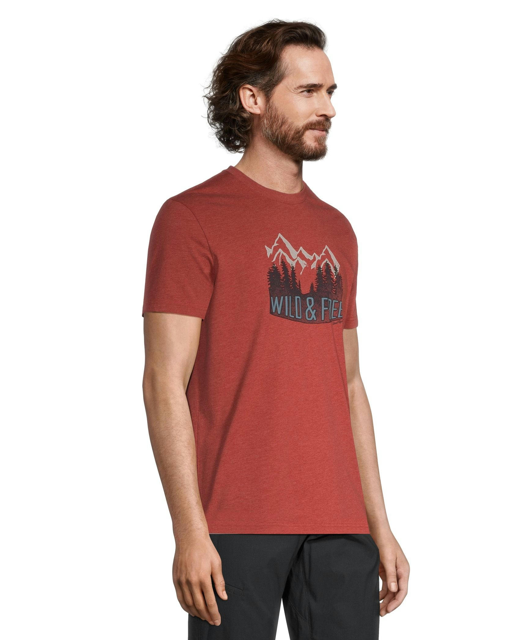 WindRiver Men's Wild Free Mountain Graphic T Shirt