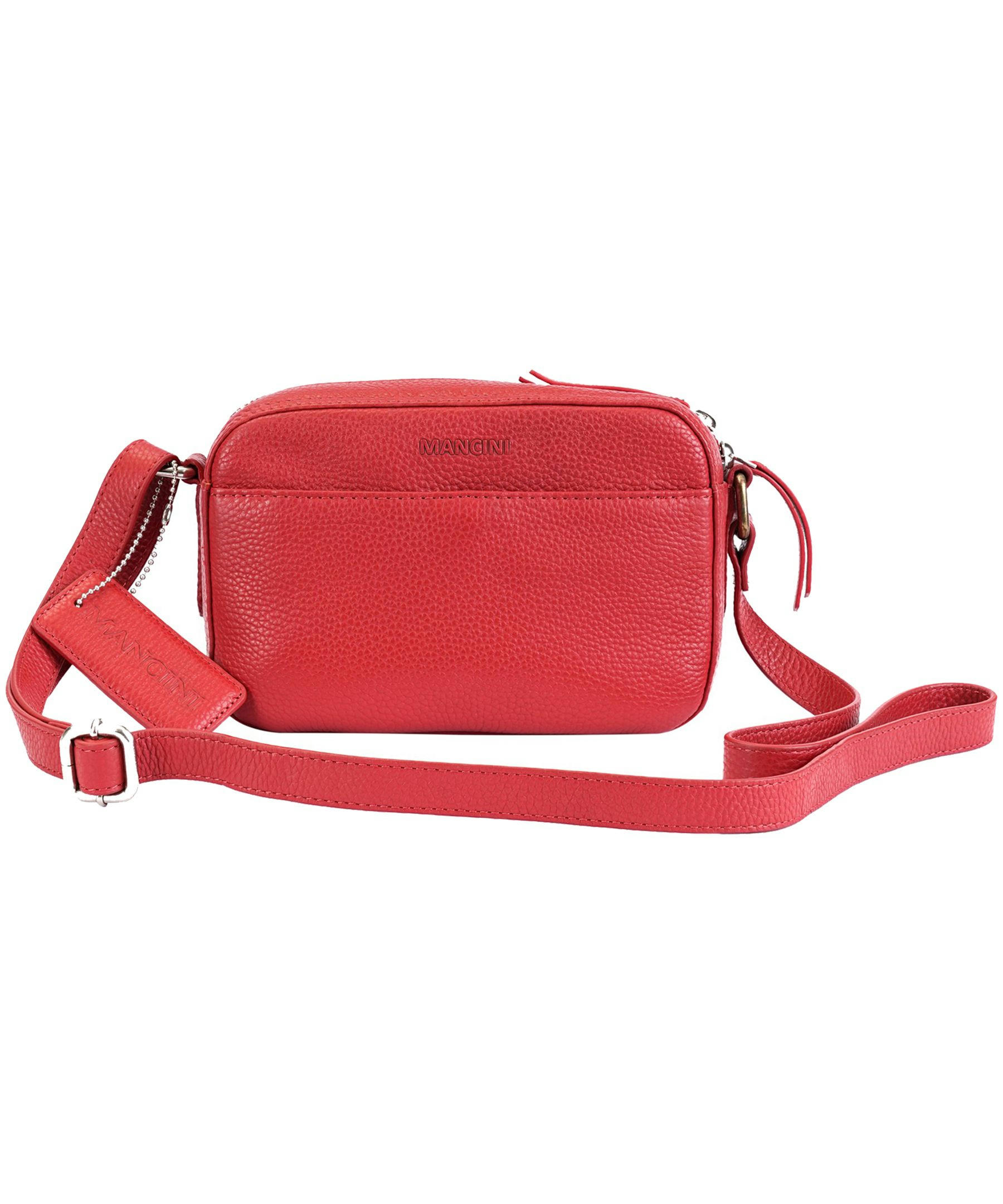 Mancini Leather Goods Women's Pebelled RFID Secure Clara Crossbody Bag