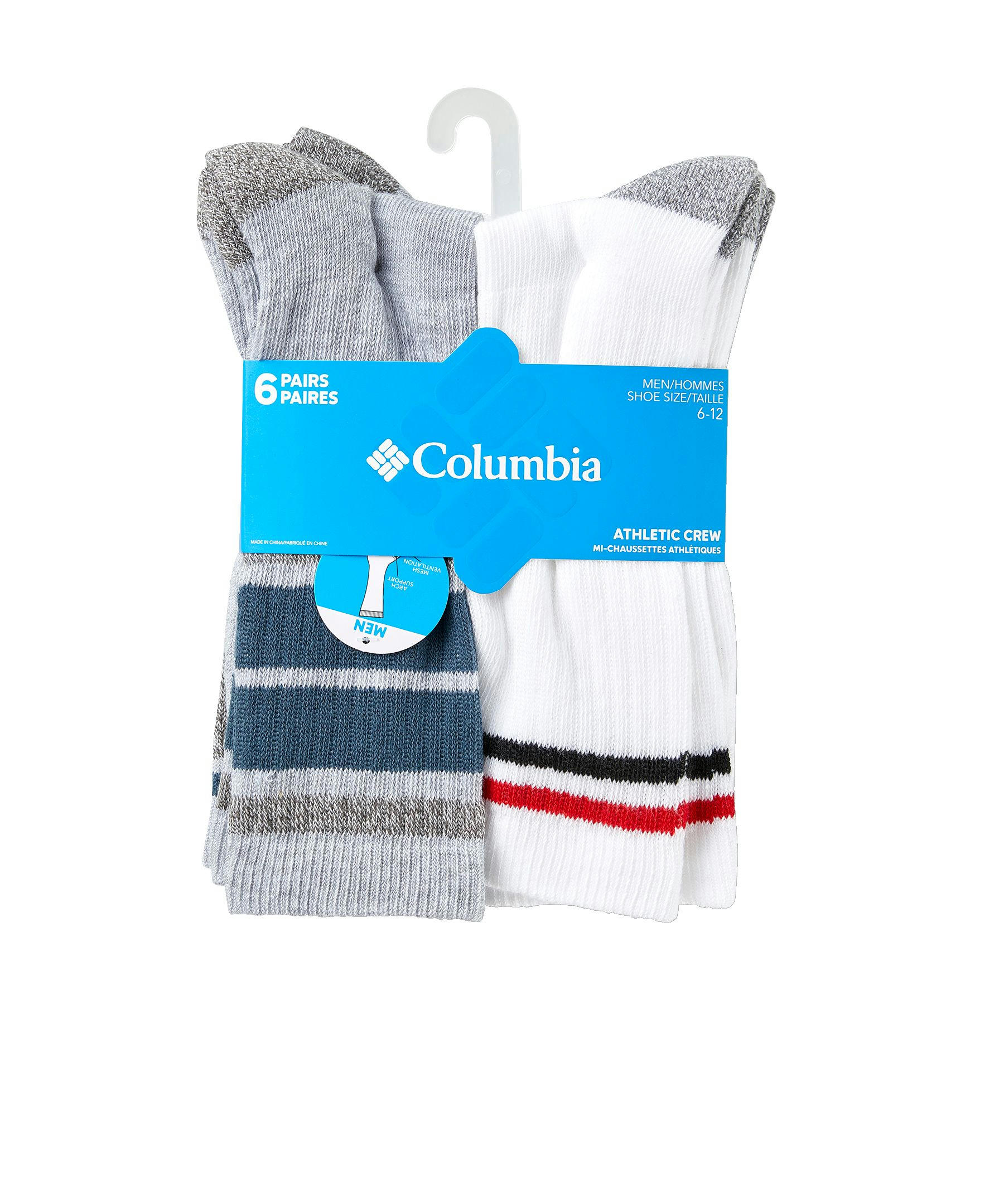 Columbia Men's 6-Pack Sport Crew Socks