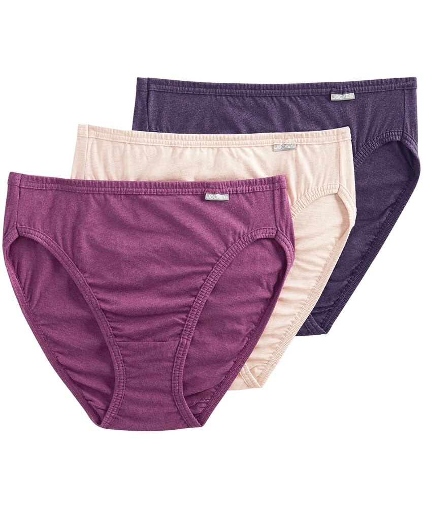Jockey Women's 3 Pack Classic Fit Basic French Cut Briefs Underwear - Extended Size