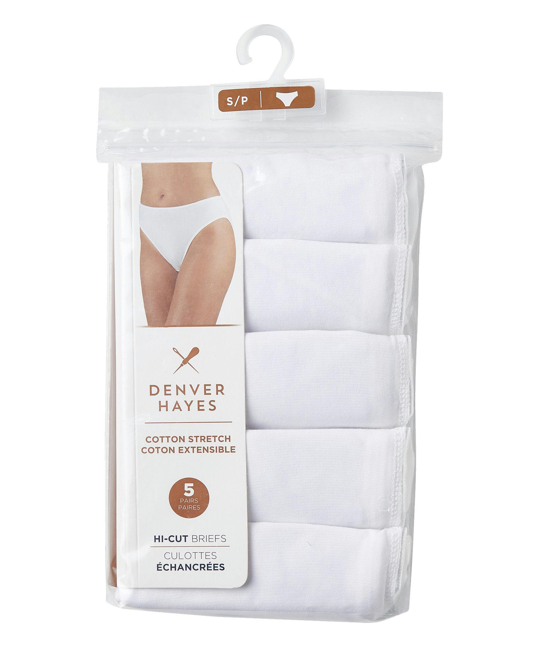 Denver Hayes Women's 5 Pack Cotton Stretch Bikini Panty