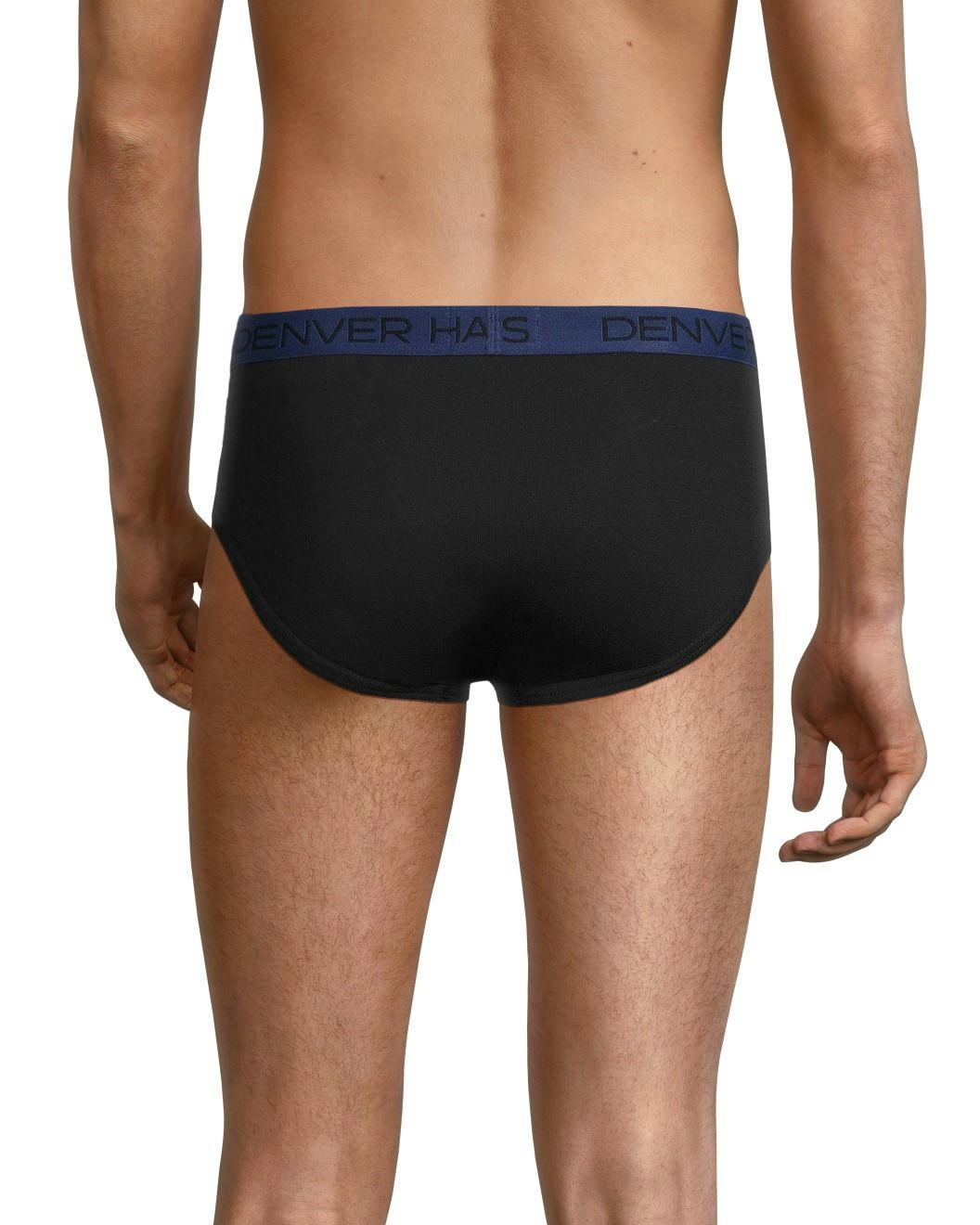 Denver Hayes Men's 3 Pack Cotton Basic Briefs - Black