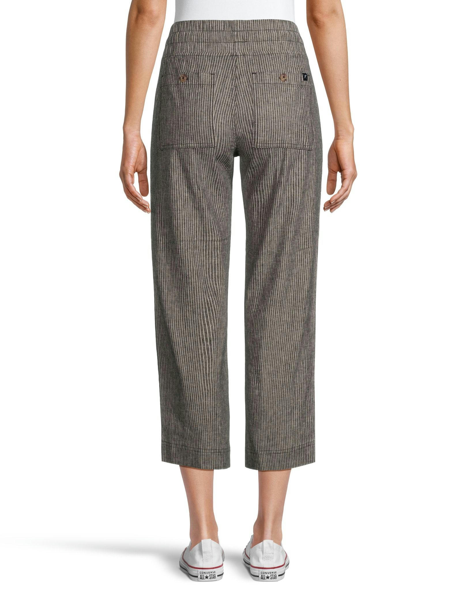 Denver Hayes Women's Mid Rise Wide Leg Crop Pants