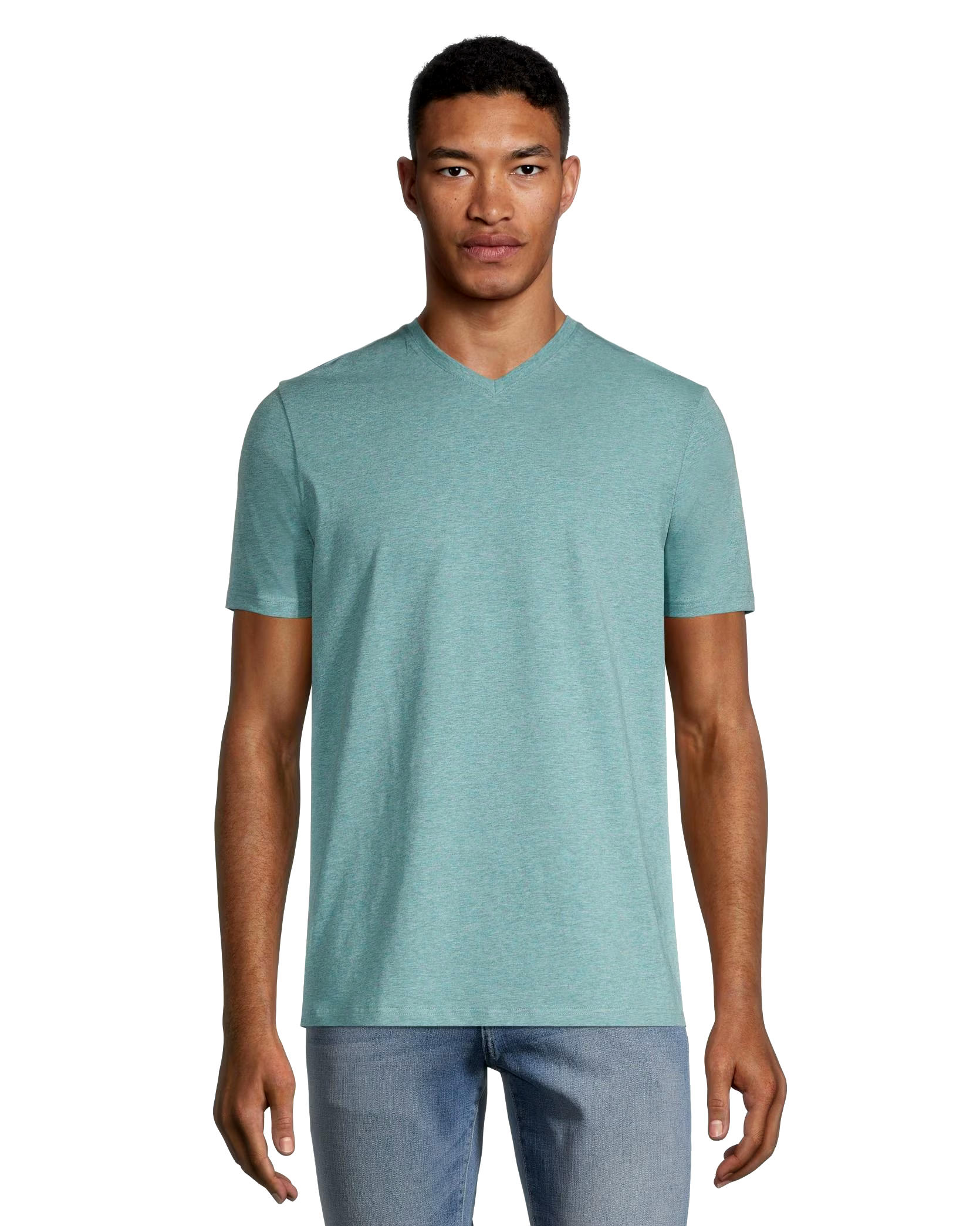 Denver Hayes Men's Stretch Modern Fit V-Neck T-Shirt