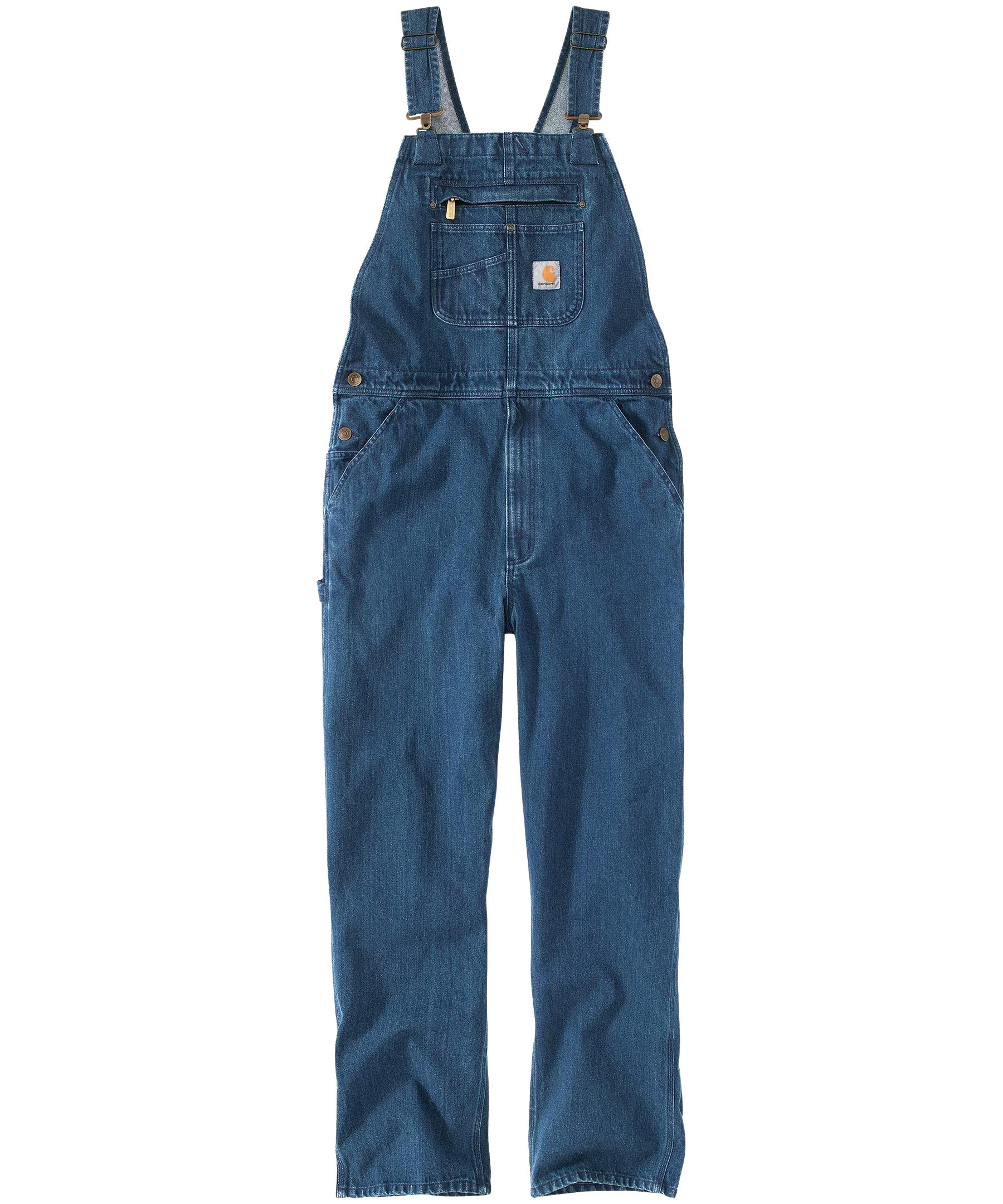 Carhartt Men's Loose Fit Washed Cotton Denim High Back Bib Overalls