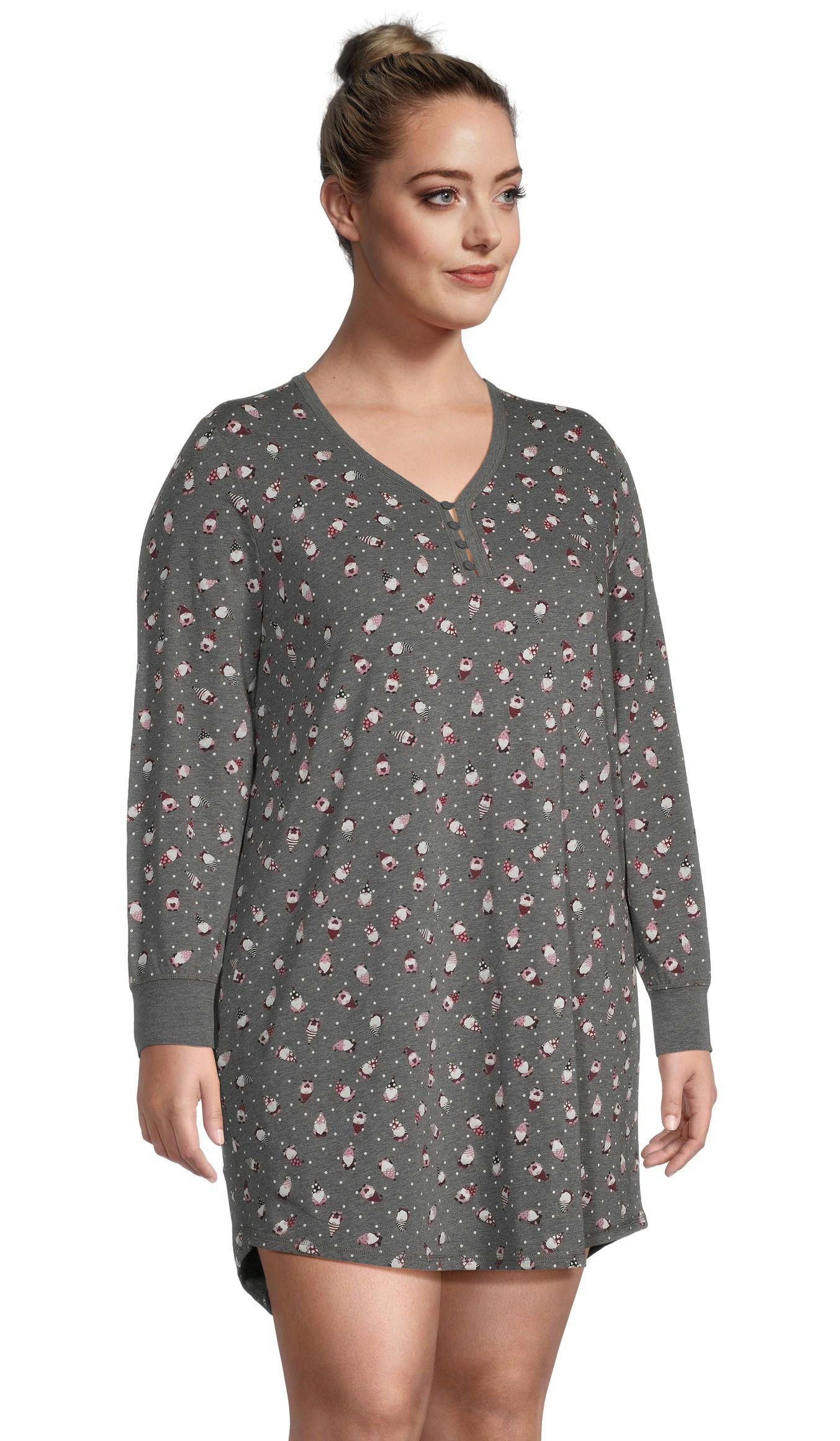 Denver Hayes Women's Jersey Henley Night Shirt