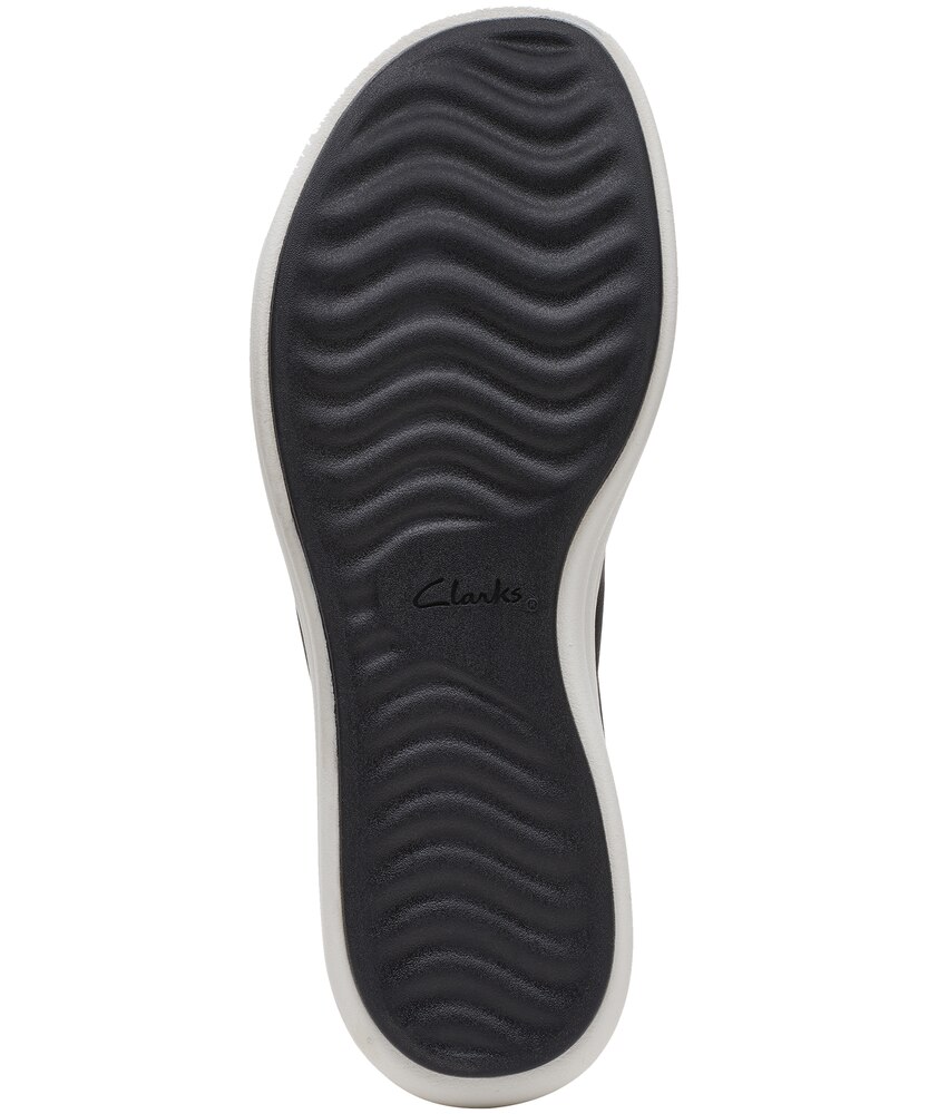 Clarks Women's Drift Ave Thong Sandals - Black White
