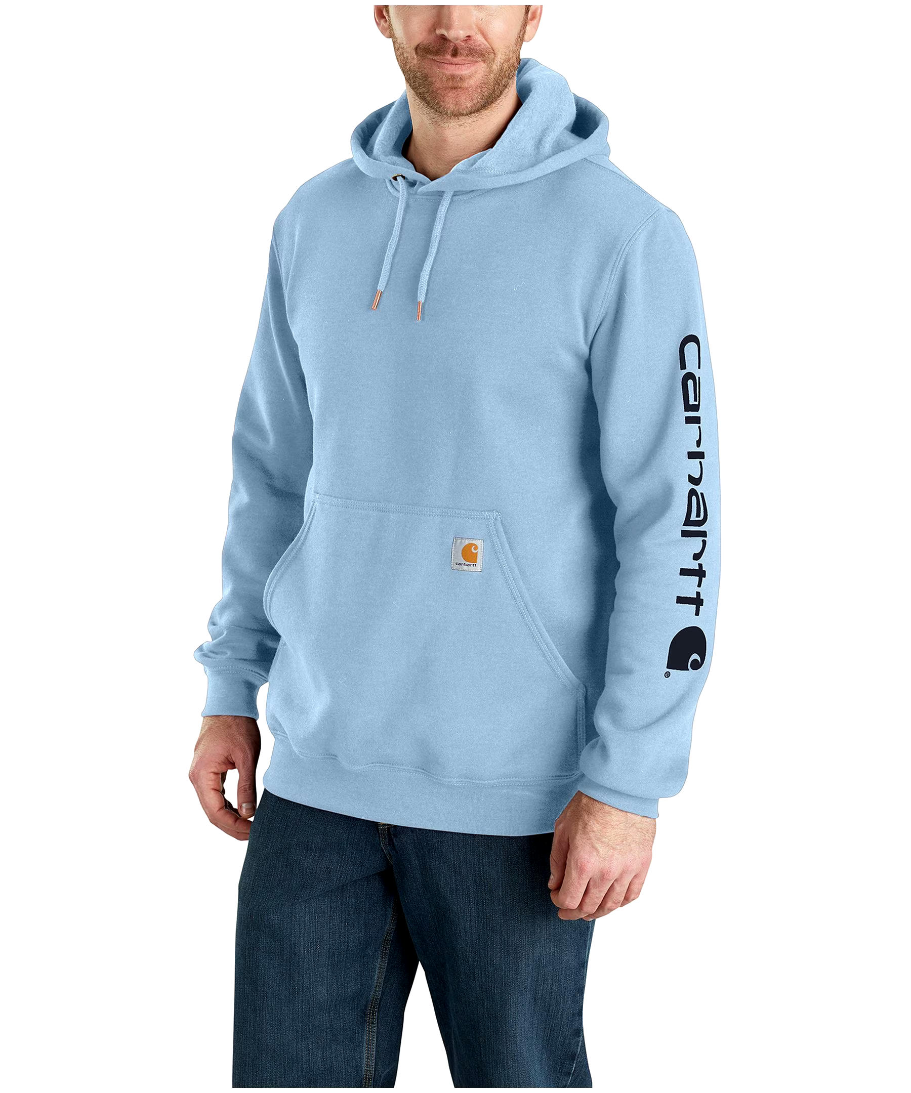 Carhartt Men's Midweight Hooded Logo Sleeve Sweatshirt