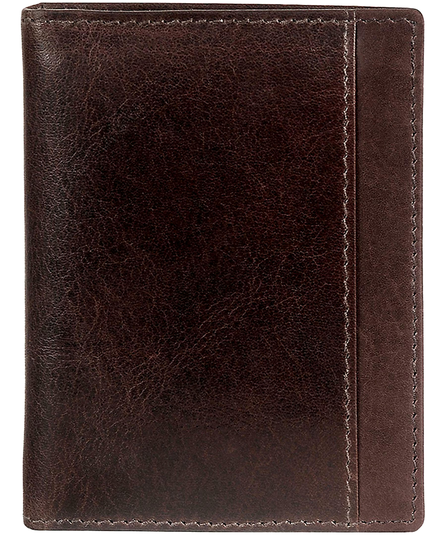 Mancini Leather Goods Men's Casablanca RFID Secure Vertical Wing Wallet Black