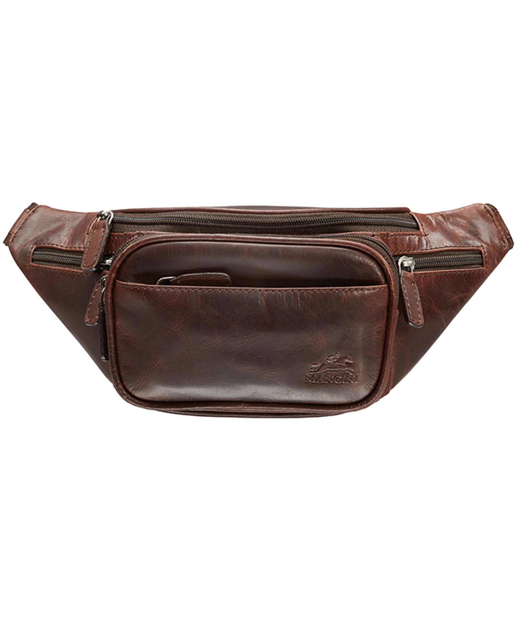 Mancini Leather Goods Women's Buffalo Classic Waist Bag Brown