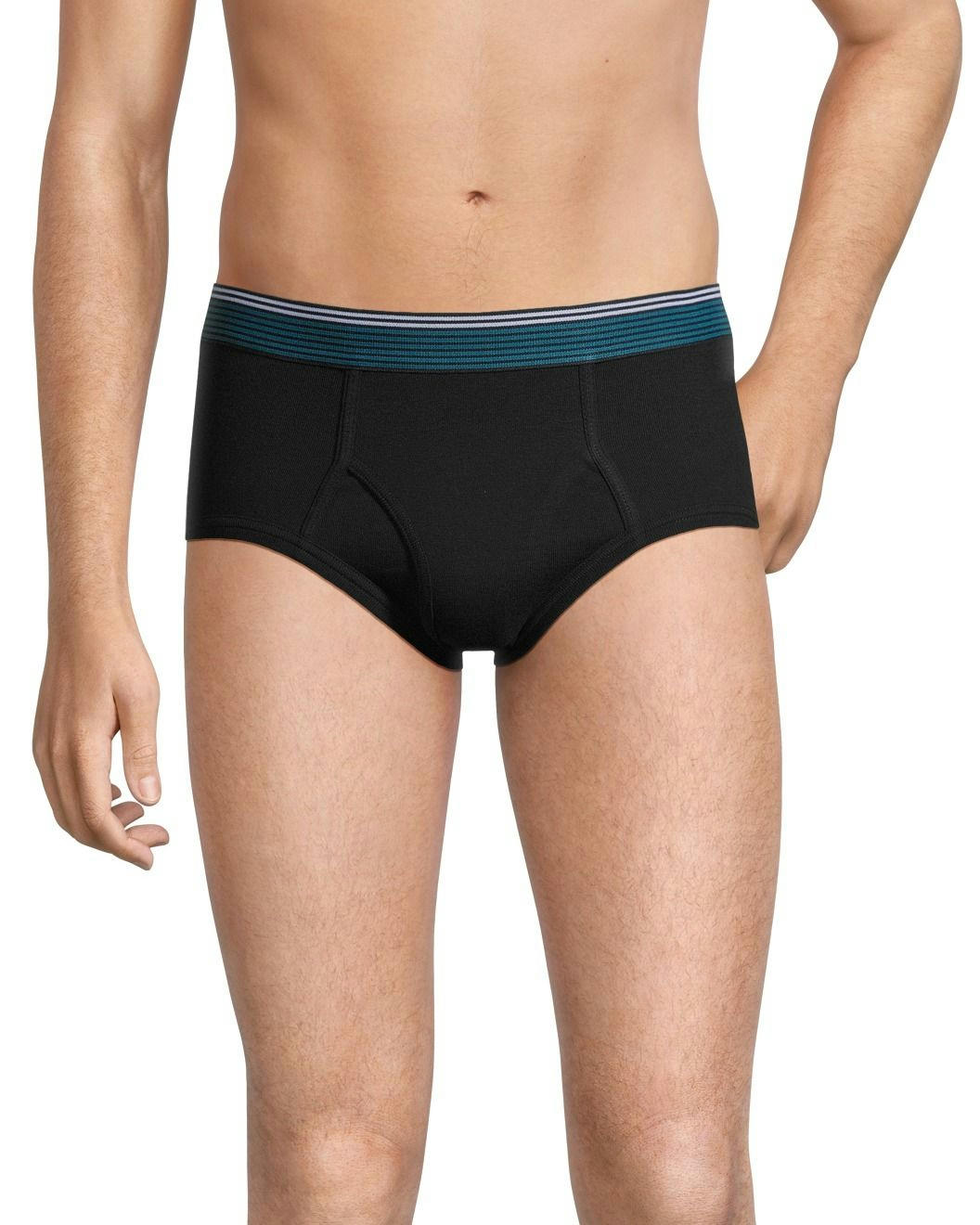 Denver Hayes Men's 3 Pack Cotton Basic Briefs - Black